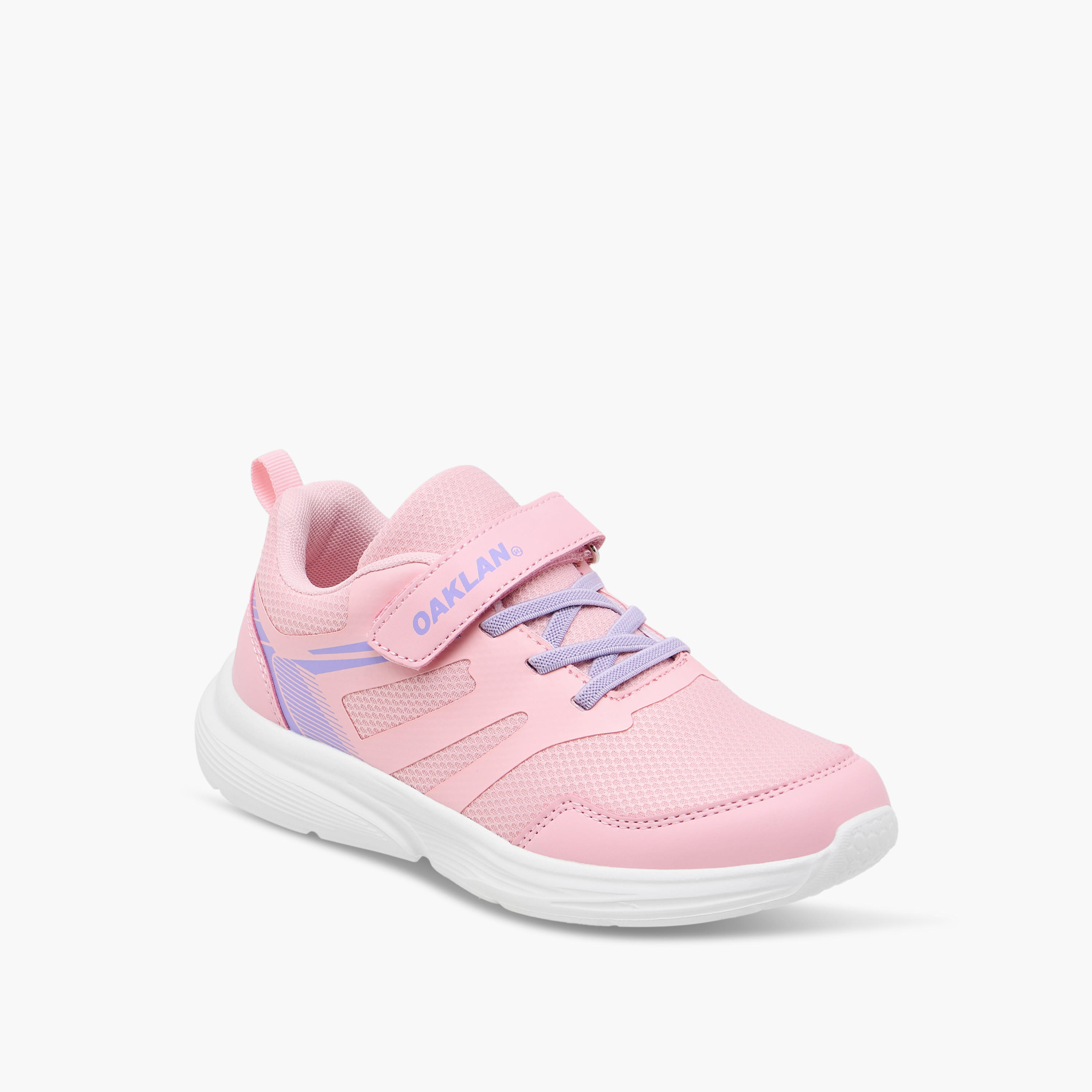 Oaklan by Shoexpress Panelled Sports Shoes with Hook and Loop Closure-girls-shoes-sports-image-2