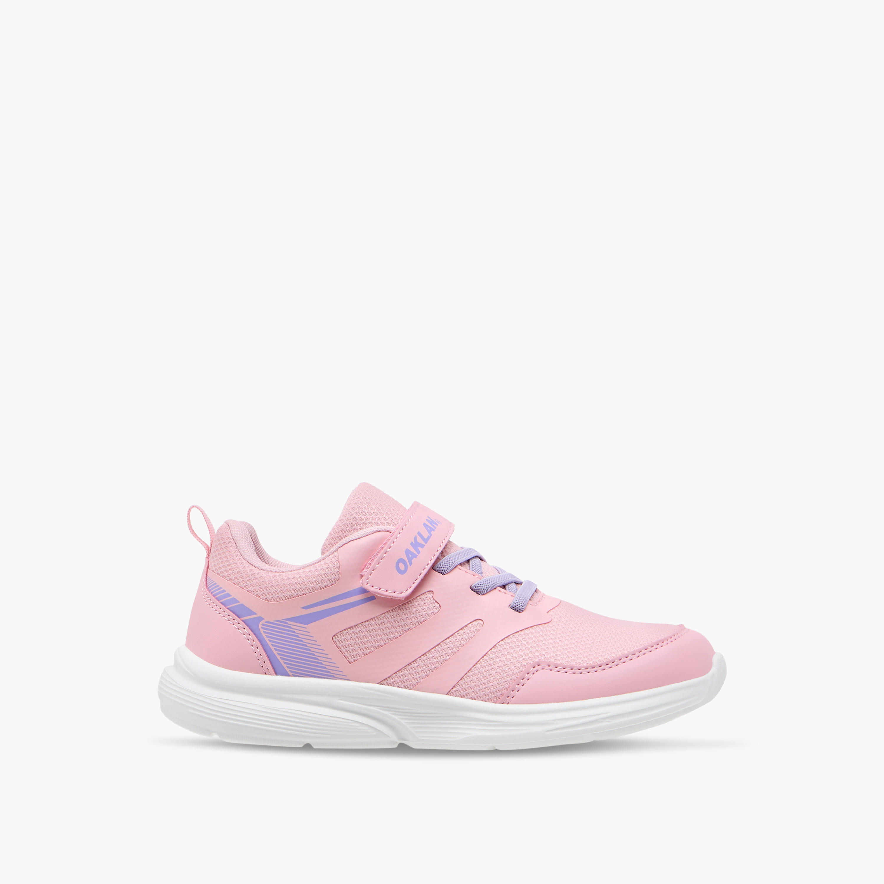 Oaklan by Shoexpress Panelled Sports Shoes with Hook and Loop Closure-girls-shoes-sports-image-3