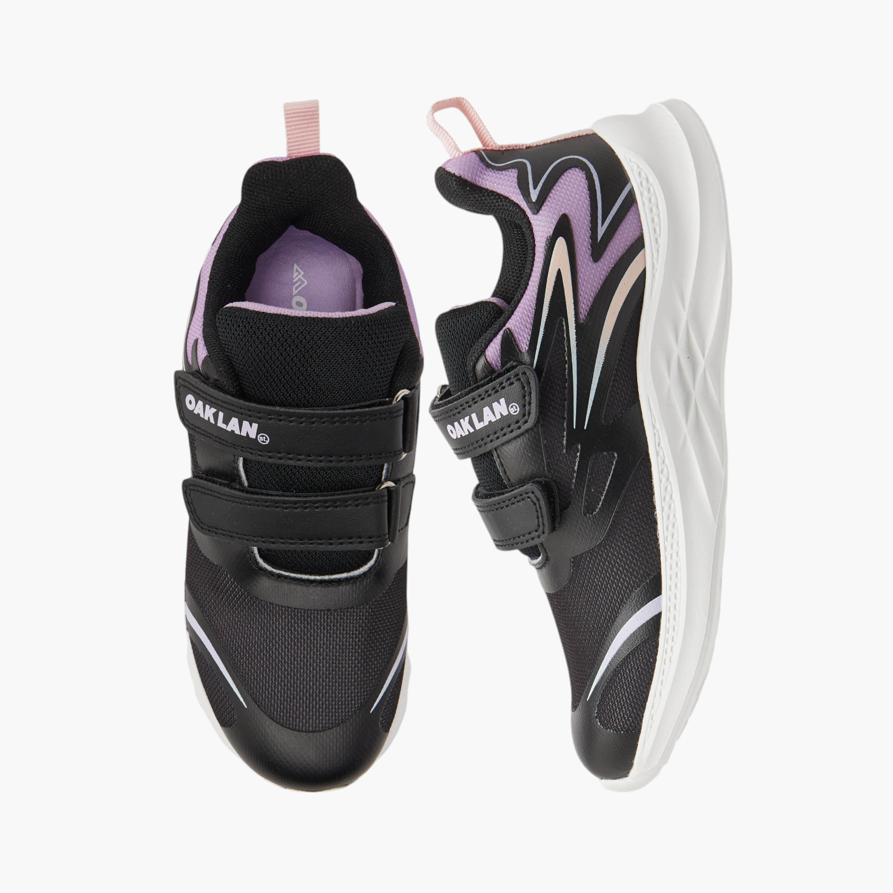 Oaklan by Shoexpress Pull Tab Detail Sports Shoes with Hook and Loop Closure-girls-shoes-sports-image-1