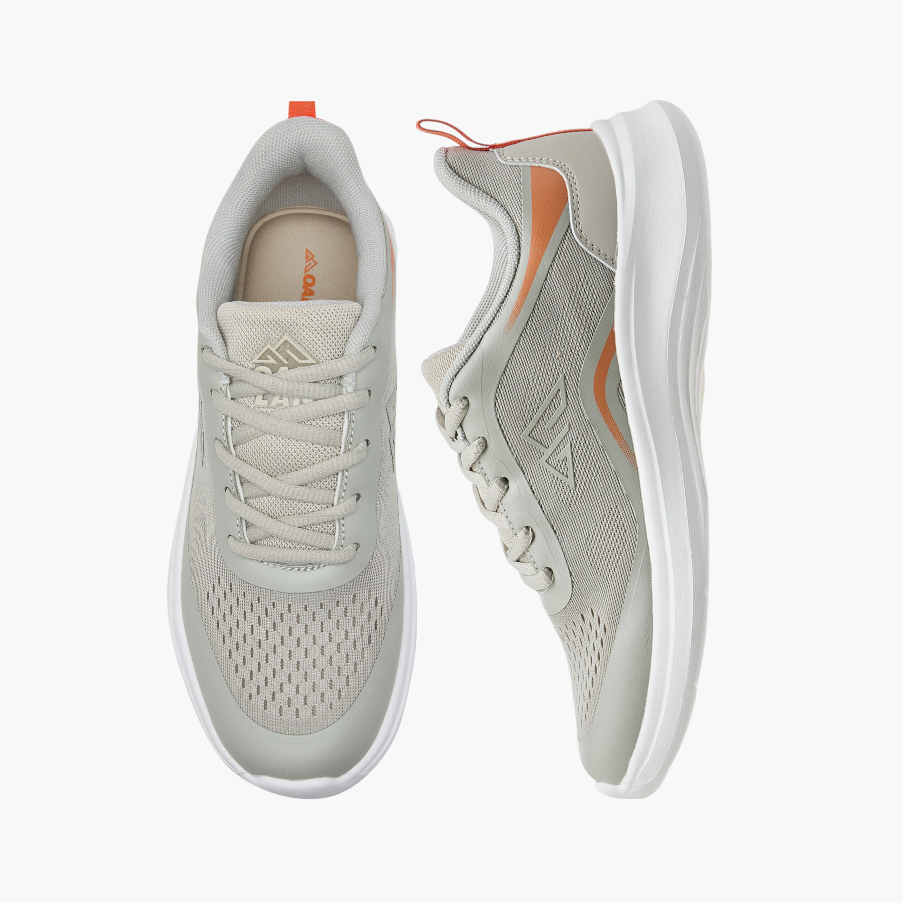 Oaklan by Shoexpress Textured Sports Shoes with Lace-Up Closure and Pull-Tab-women-shoes-sneakers-image-1