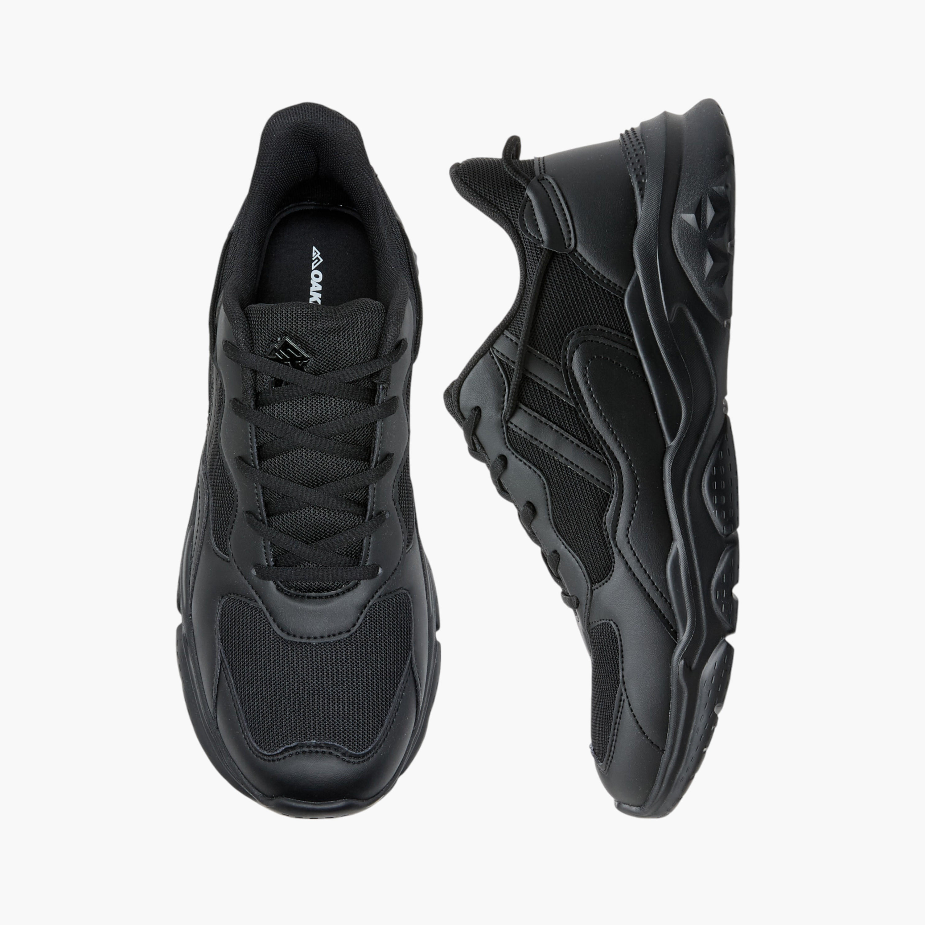 Oaklan by Shoexpress Panelled Sports Shoes with Lace-Up Closure and Pull-Tab-sports-men-shoes-image-1