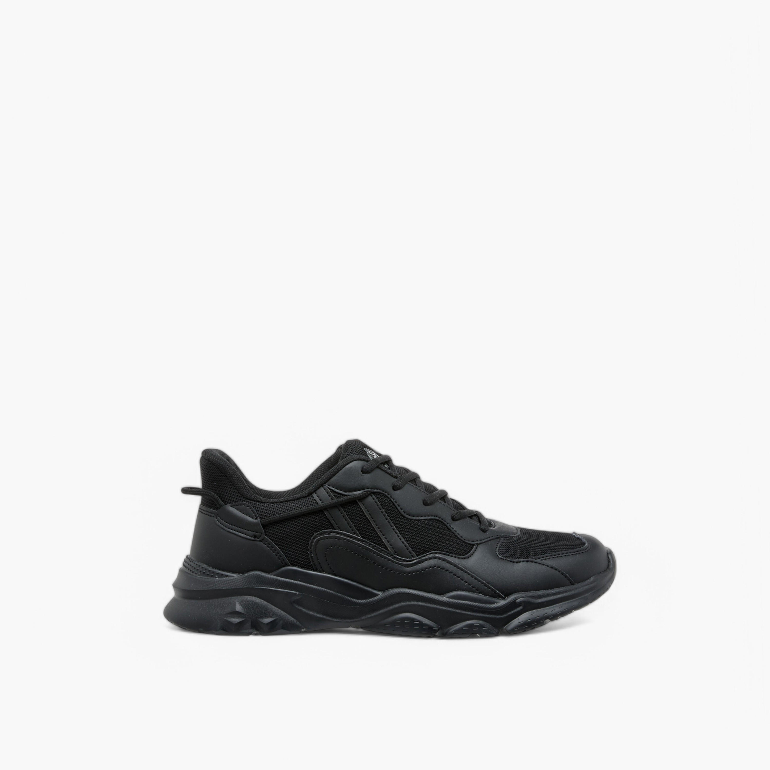 Oaklan by Shoexpress Panelled Sports Shoes with Lace-Up Closure and Pull-Tab-sports-men-shoes-image-3