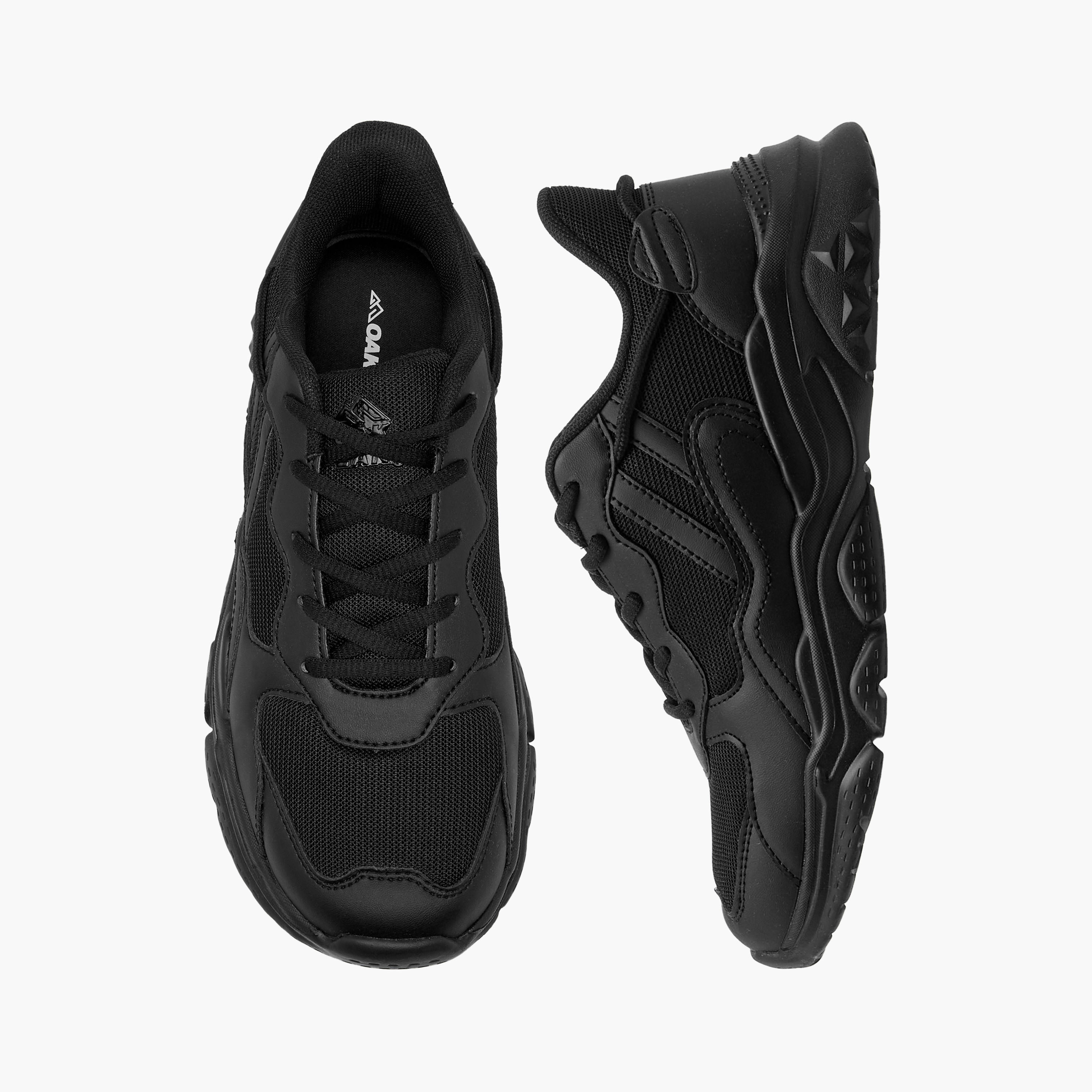 Oaklan by Shoexpress Panelled Sports Shoes with Lace Closure-women-shoes-sneakers-image-1