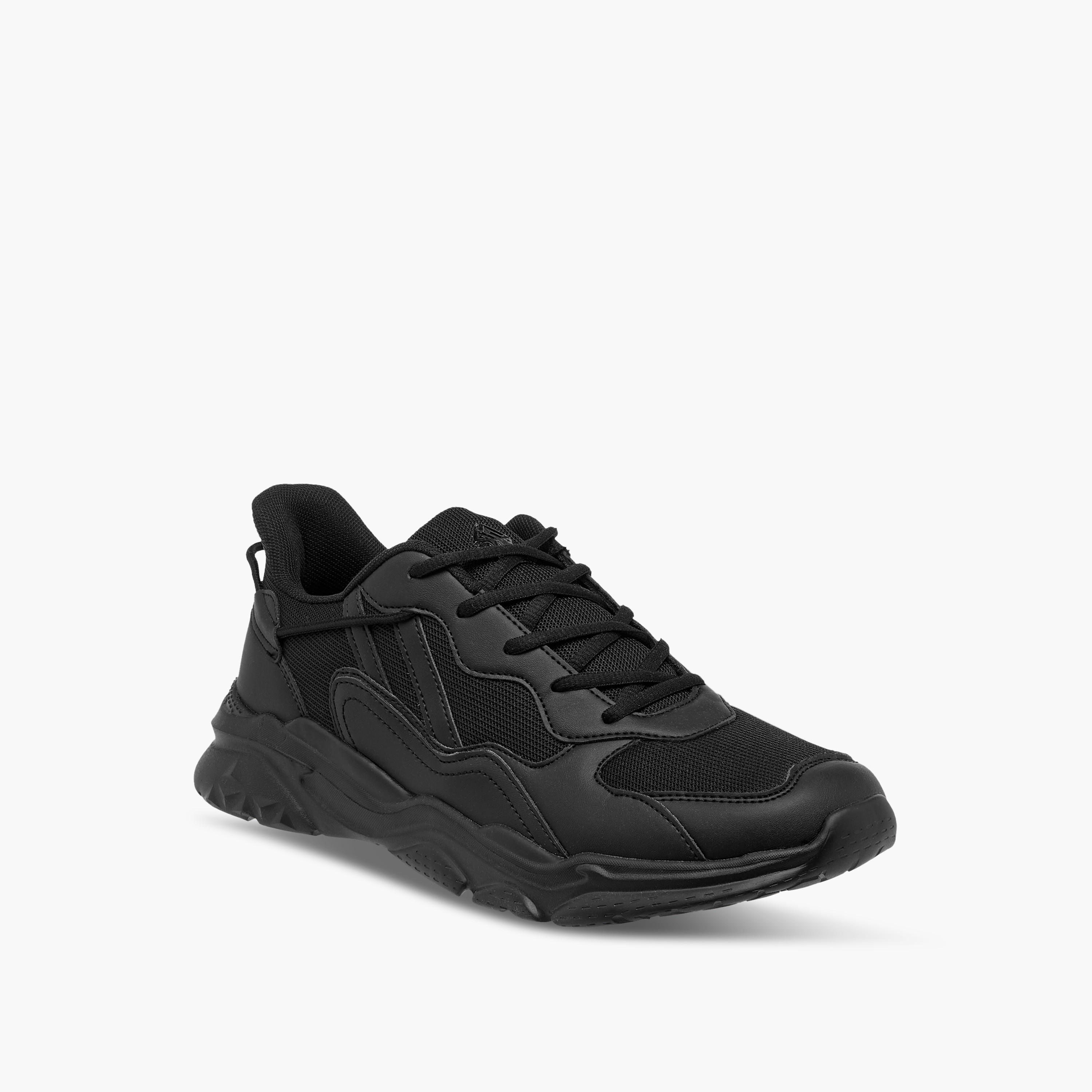 Oaklan by Shoexpress Panelled Sports Shoes with Lace Closure-women-shoes-sneakers-image-2
