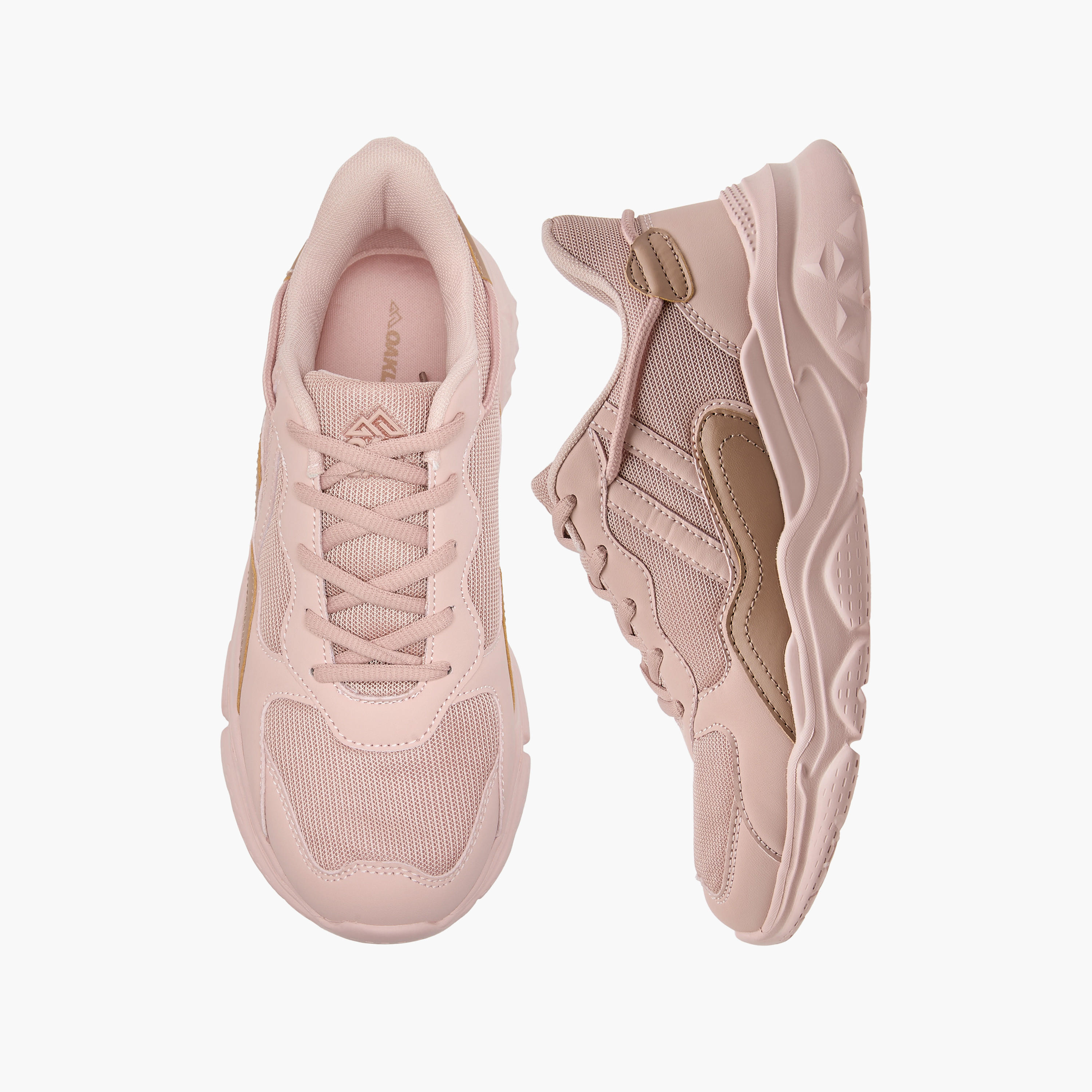Oaklan by Shoexpress Panelled Sports Shoes with Lace Closure-women-shoes-sneakers-image-1