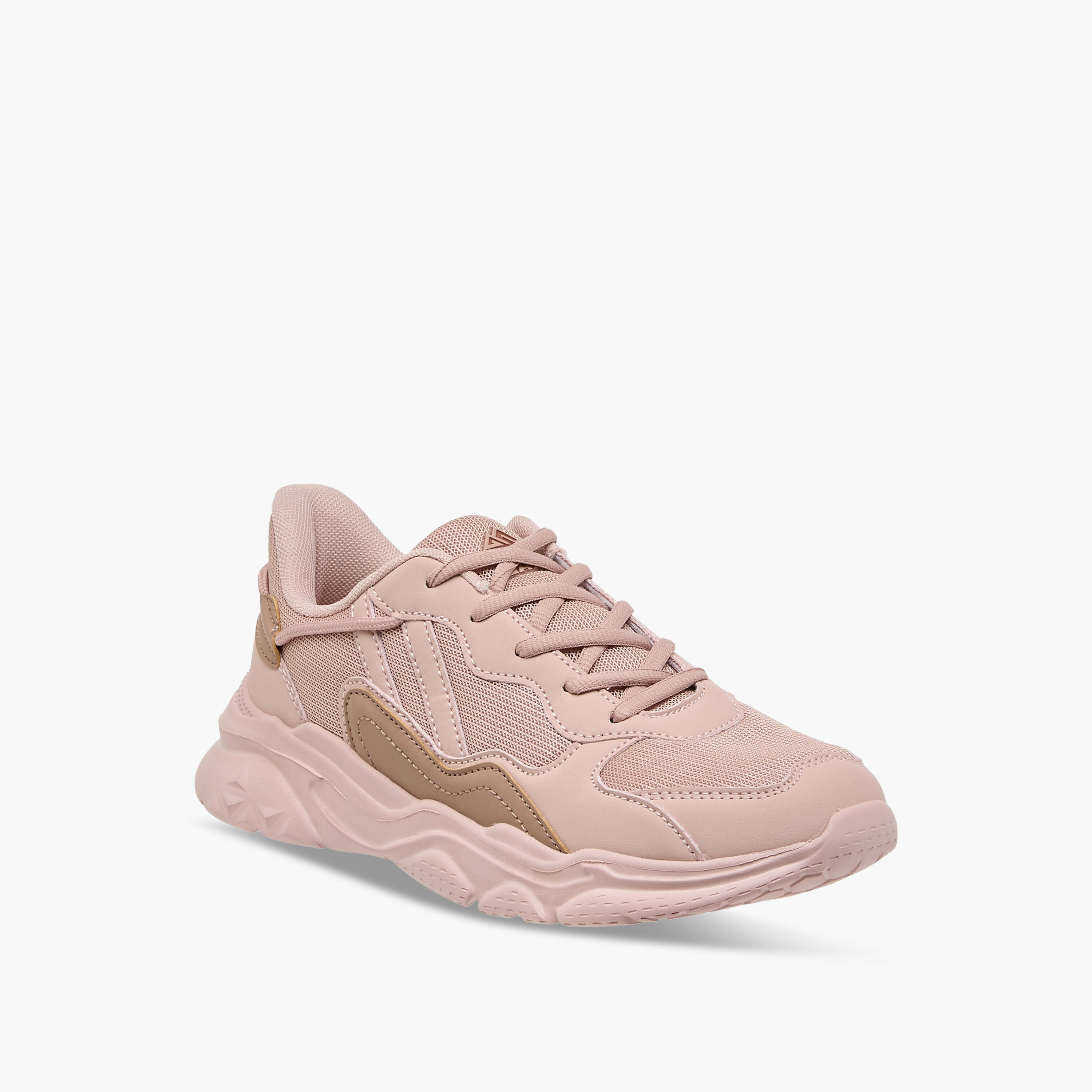 Oaklan by Shoexpress Panelled Sports Shoes with Lace Closure-women-shoes-sneakers-image-2