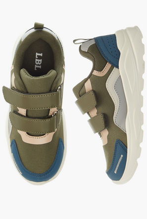 LBL by Shoexpress Colourblock Sneakers with Hook and Loop Closure-boys-shoes-sneakers-image-1
