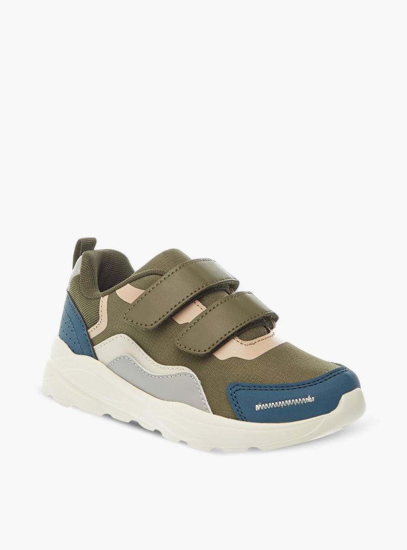 LBL by Shoexpress Colourblock Sneakers with Hook and Loop Closure-boys-shoes-sneakers-image-2