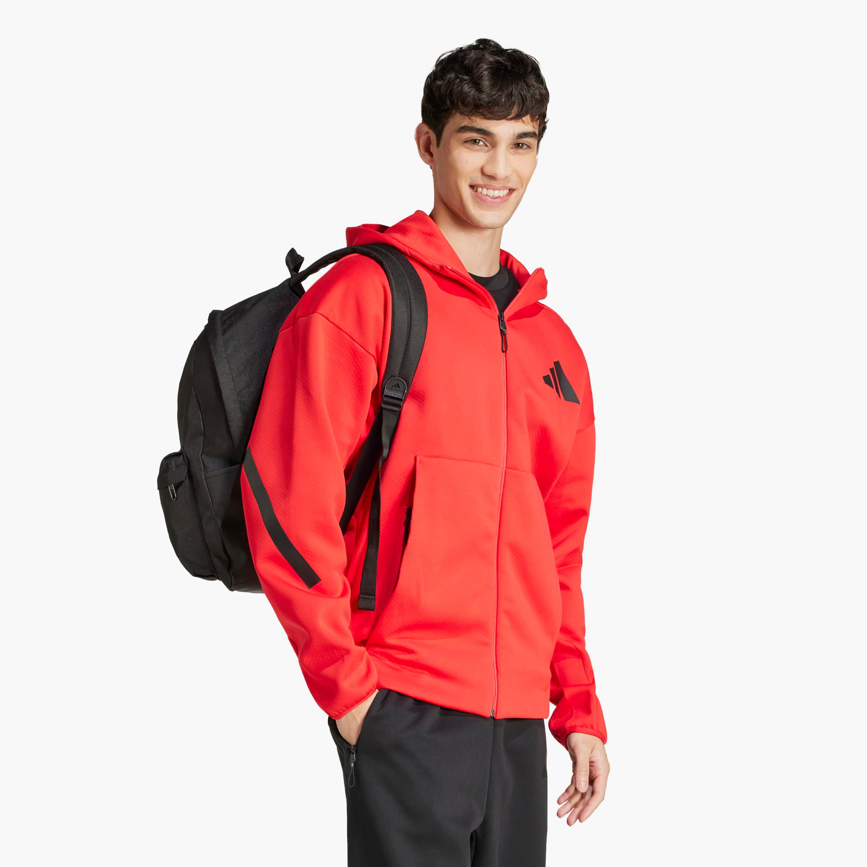 adidas Logo Print School Backpack with Adjustable Shoulder Straps - 15x31x44 cm-school-bagsandbackpacks-backpacks-image-5