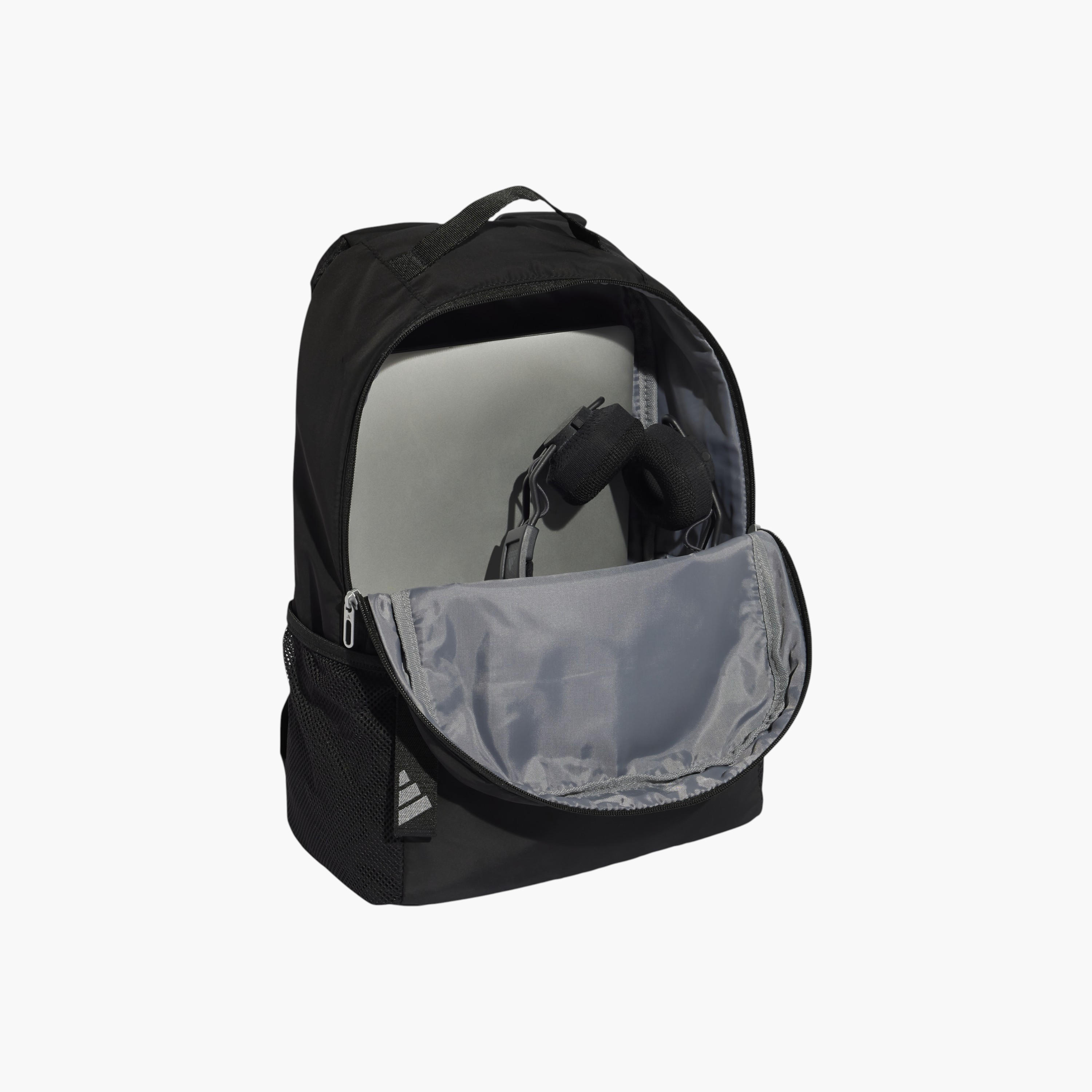 adidas Logo Print School Backpack with Adjustable Shoulder Straps and Zip Closure-school-bagsandbackpacks-backpacks-image-3
