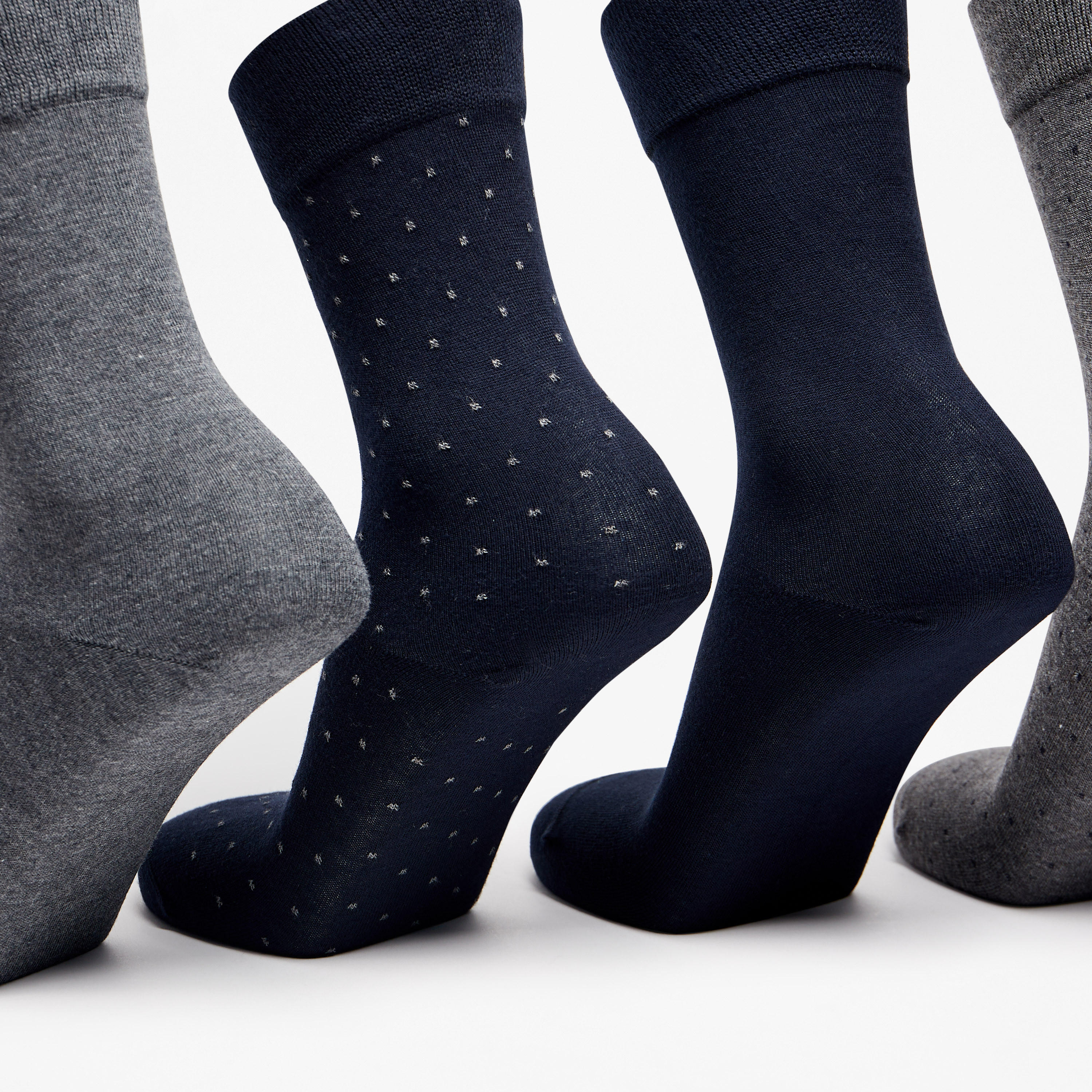 جوارب بطول متوسط خيرزان وطبعات من دوتشيني - طقم من 5 أزواج-men-socks-image-2