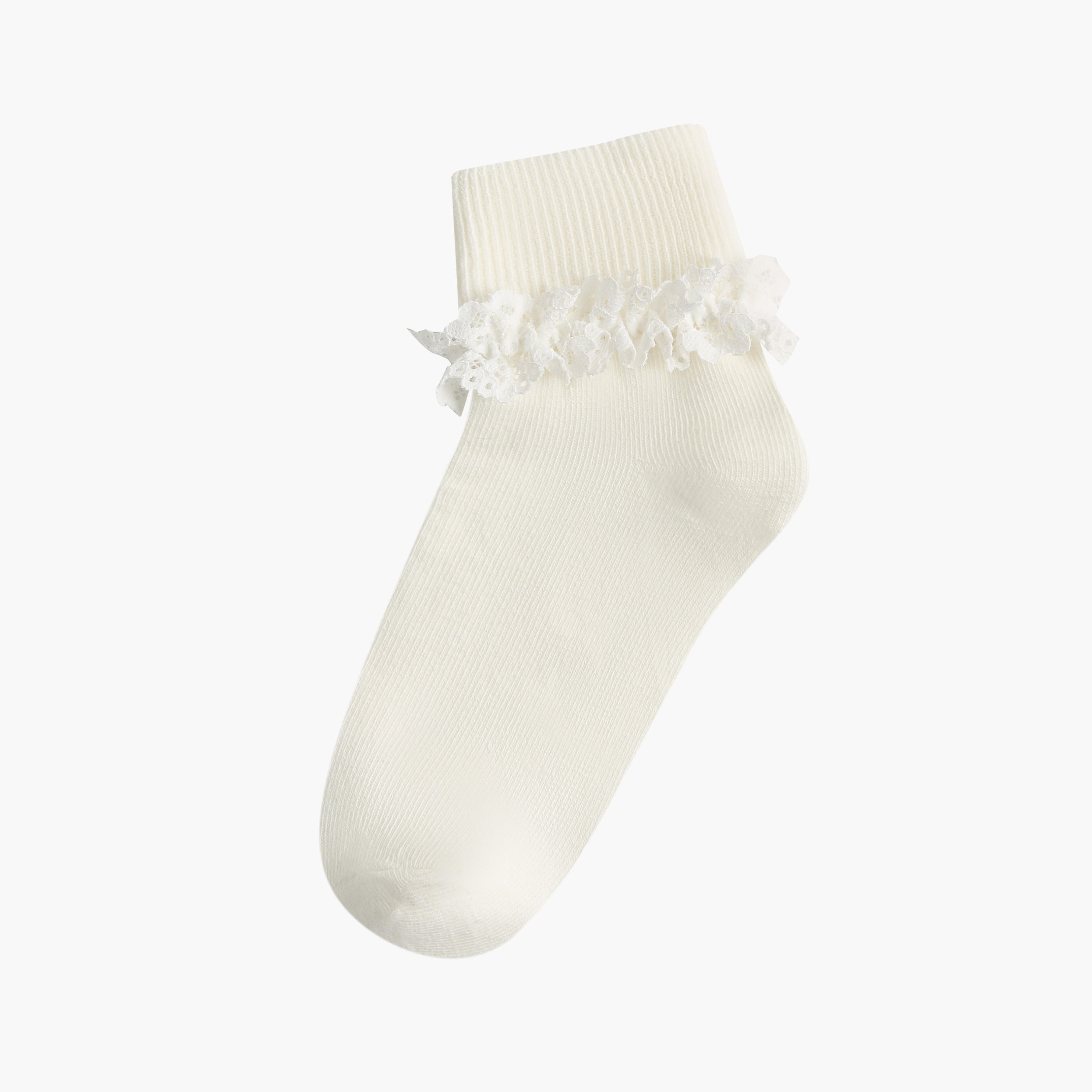Little Missy Ribbed Non-Terry Ankle Length Socks with Frill Detail - Set of 3-girls-accessories-socks-image-2