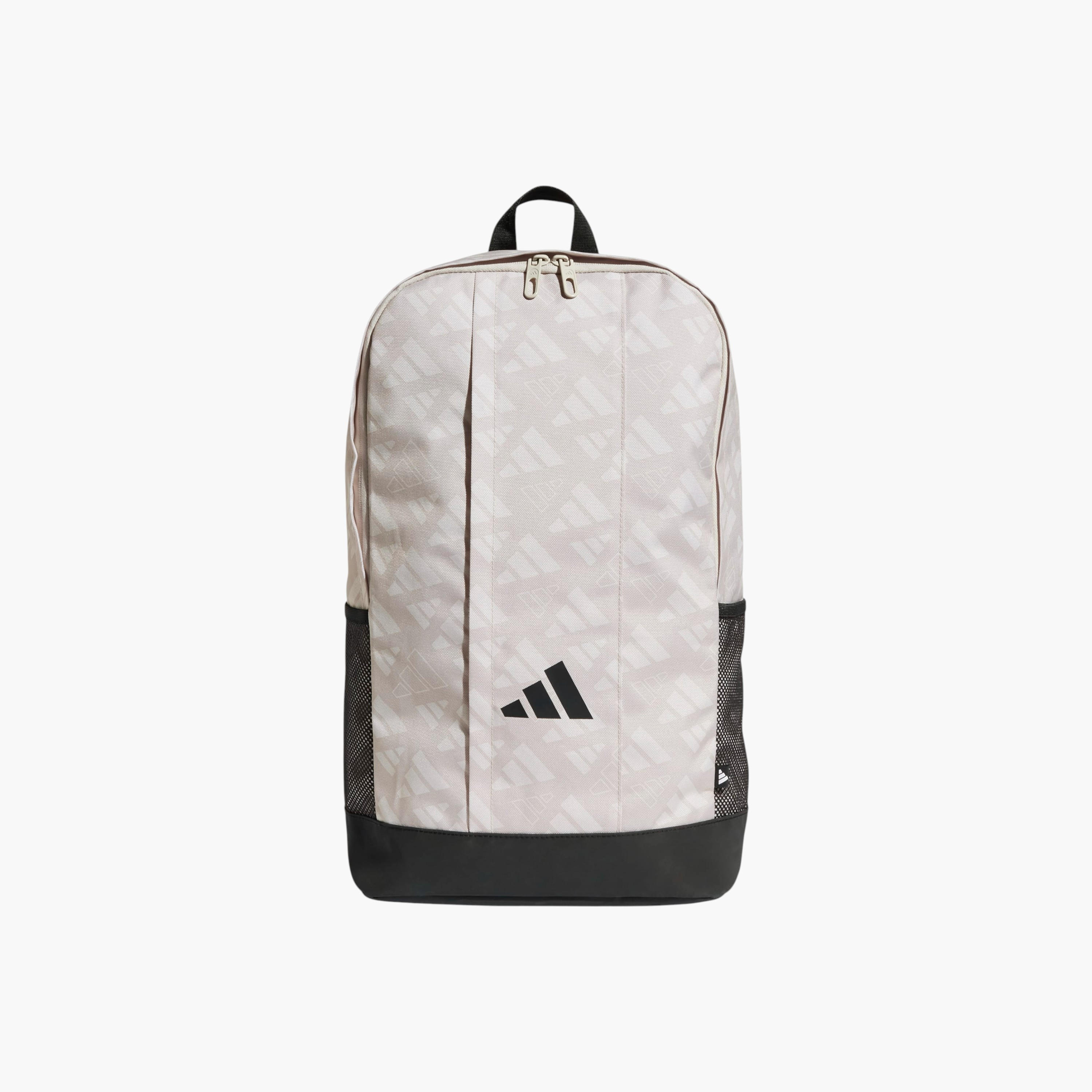 adidas Logo Print School Backpack with Adjustable Straps and Zip Closure-school-bagsandbackpacks-backpacks-image-1