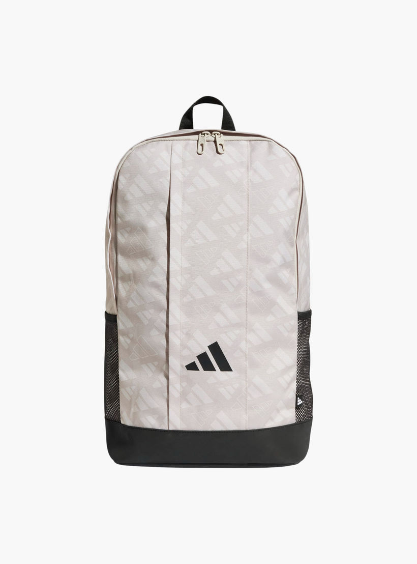 adidas Logo Print School Backpack with Adjustable Straps and Zip Closure-school-bagsandbackpacks-backpacks-image-1