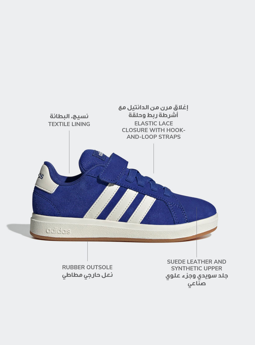 حذاء سنيكرز بشريط إغلاق لاصق جراند كورت 00s إي إل للأولاد من أديداس-sports-boys-shoes-image-2