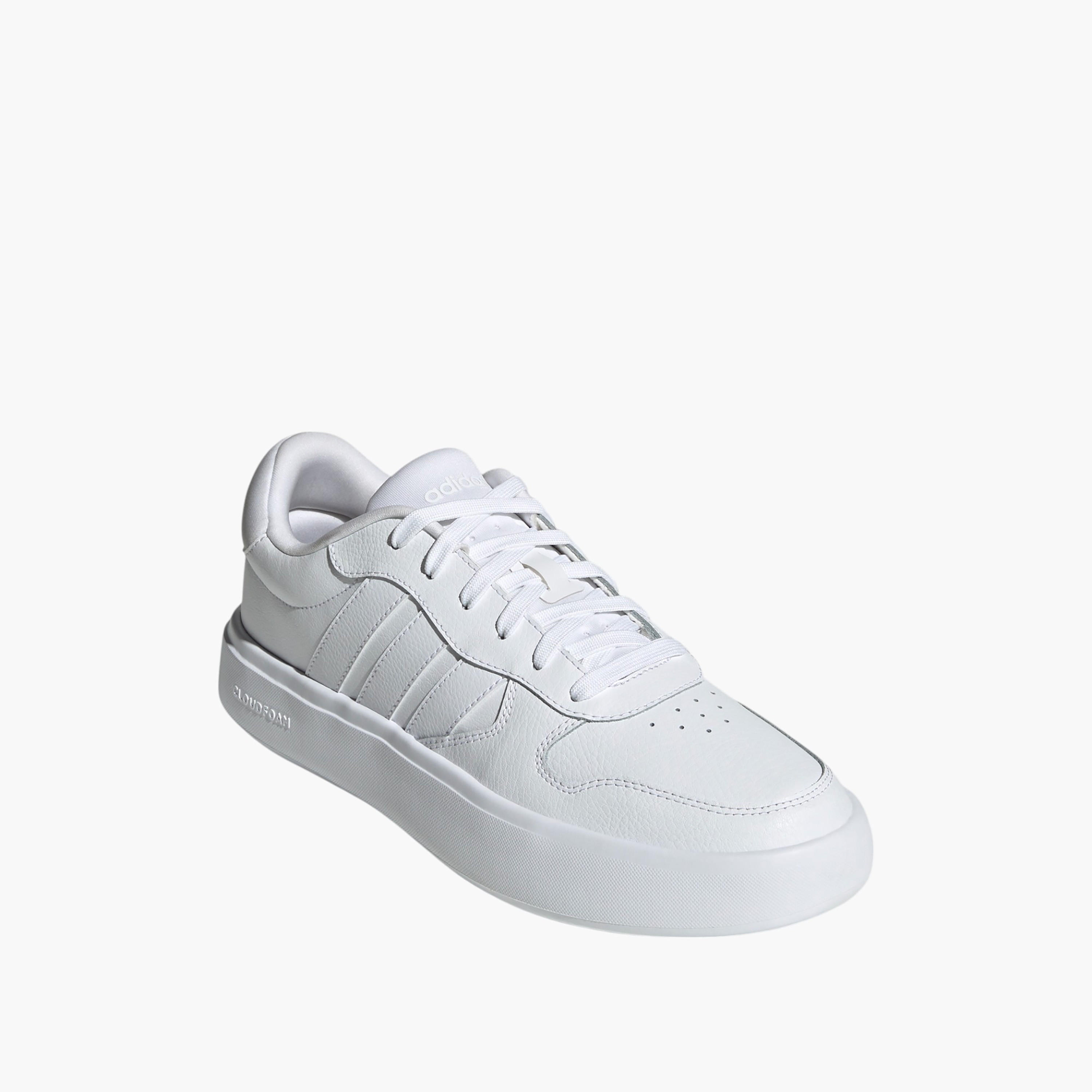 حذاء سنيكرز لايت كورت سادة برباط للرجال من أديداس - JI2166-men-shoes-sneakers-image-1