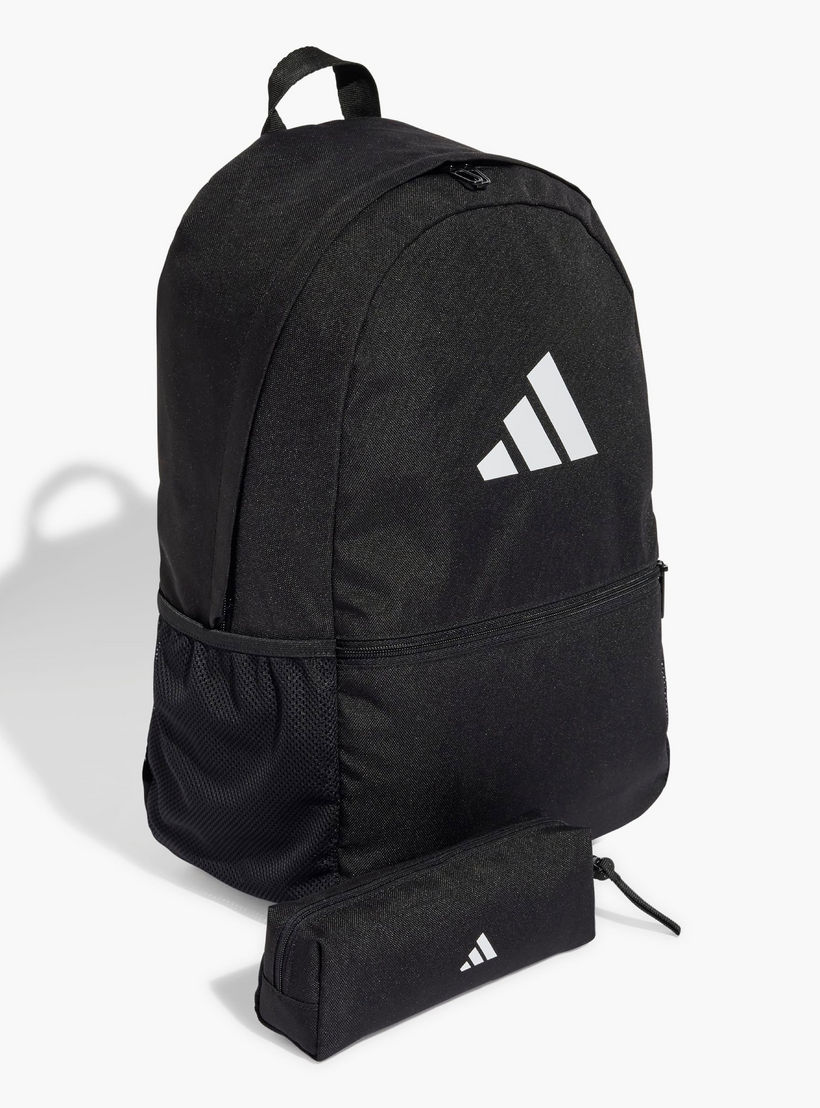شنطة ظهر مدرسية بطبعات شعار وحمالات كتف قابلة للتعديل مع مقلمة من أديداس-school-bagsandbackpacks-backpacks-image-2