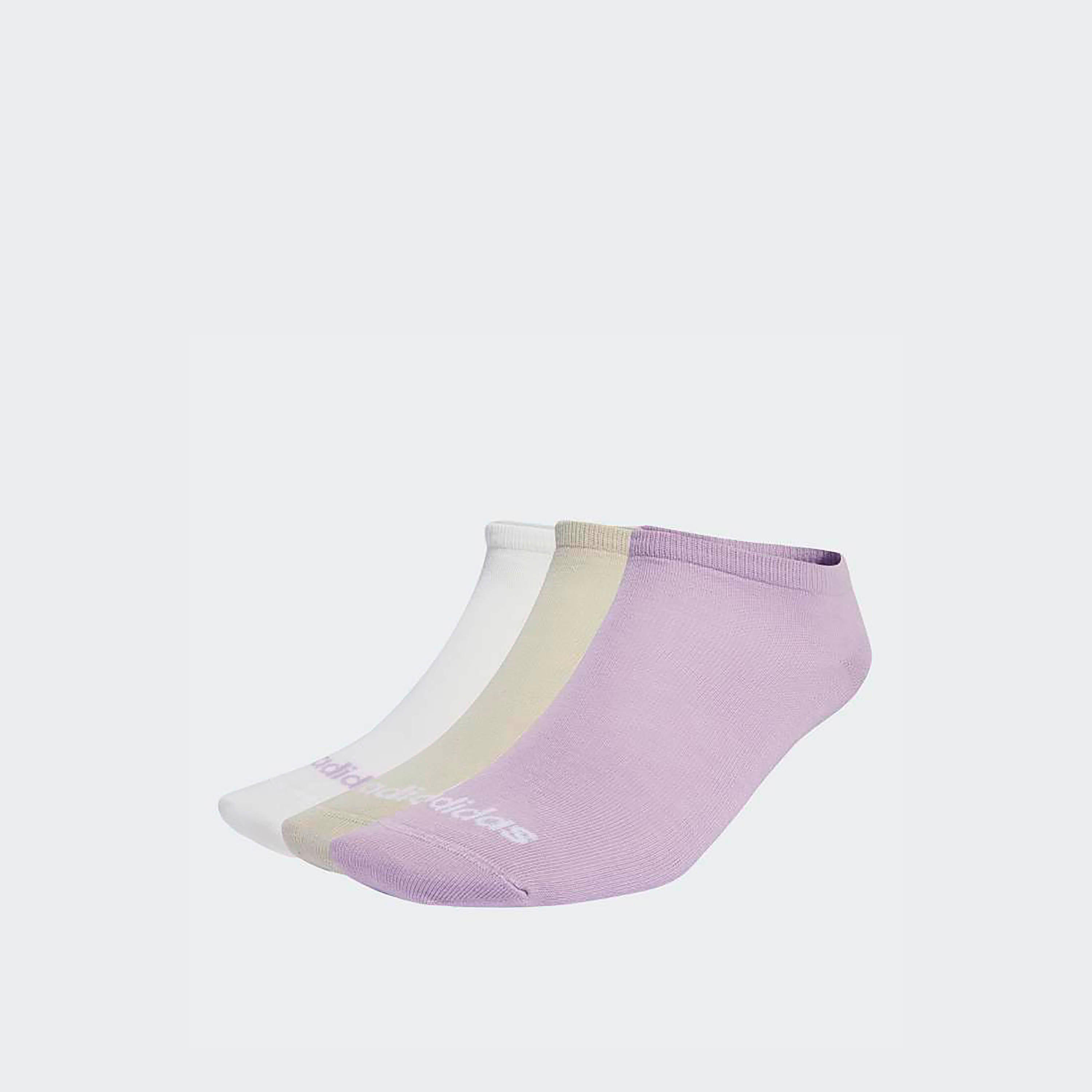 adidas Logo Print Ankle Length Sports Socks - Set of 3-women-socksandstockings-image-1