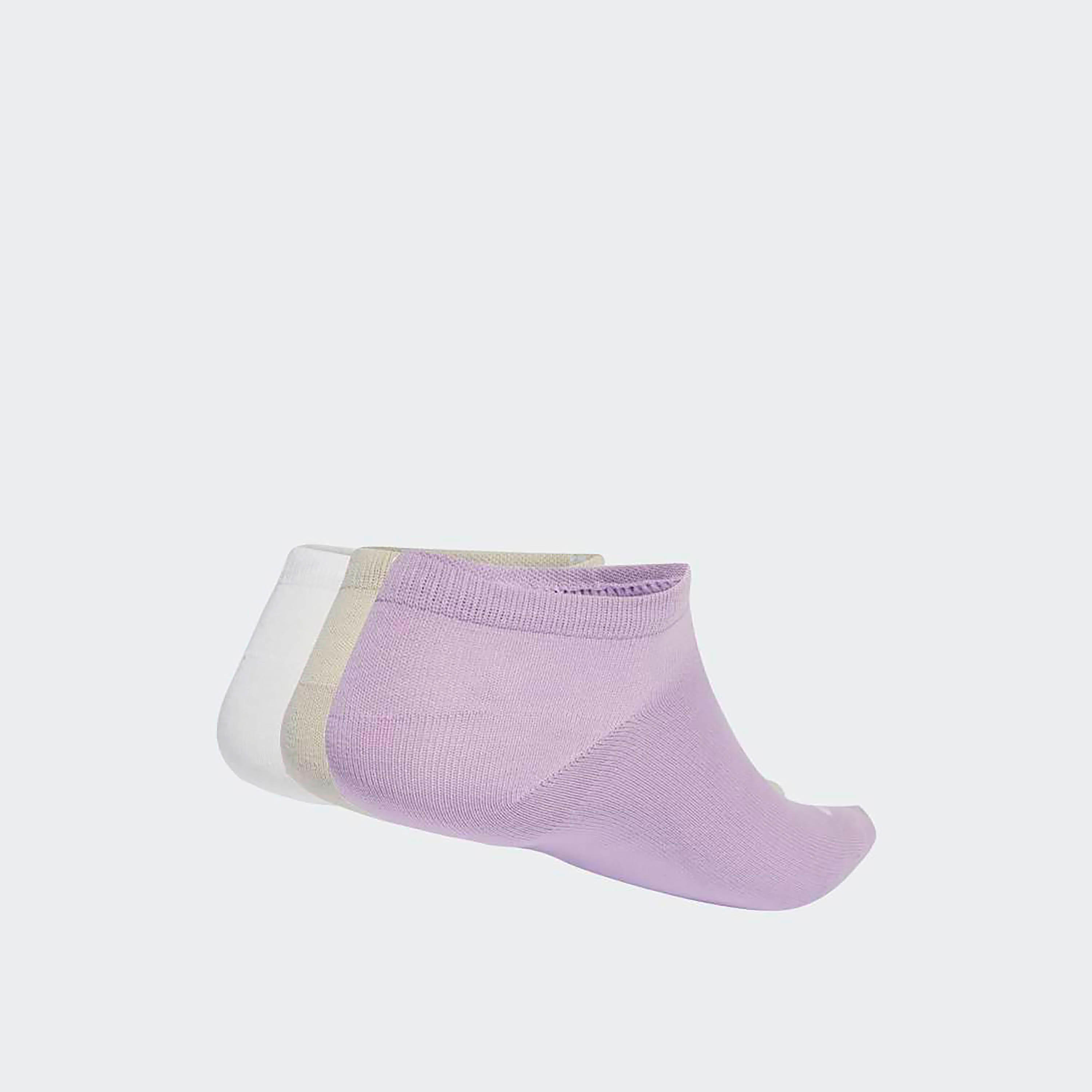 adidas Logo Print Ankle Length Sports Socks - Set of 3-women-socksandstockings-image-2