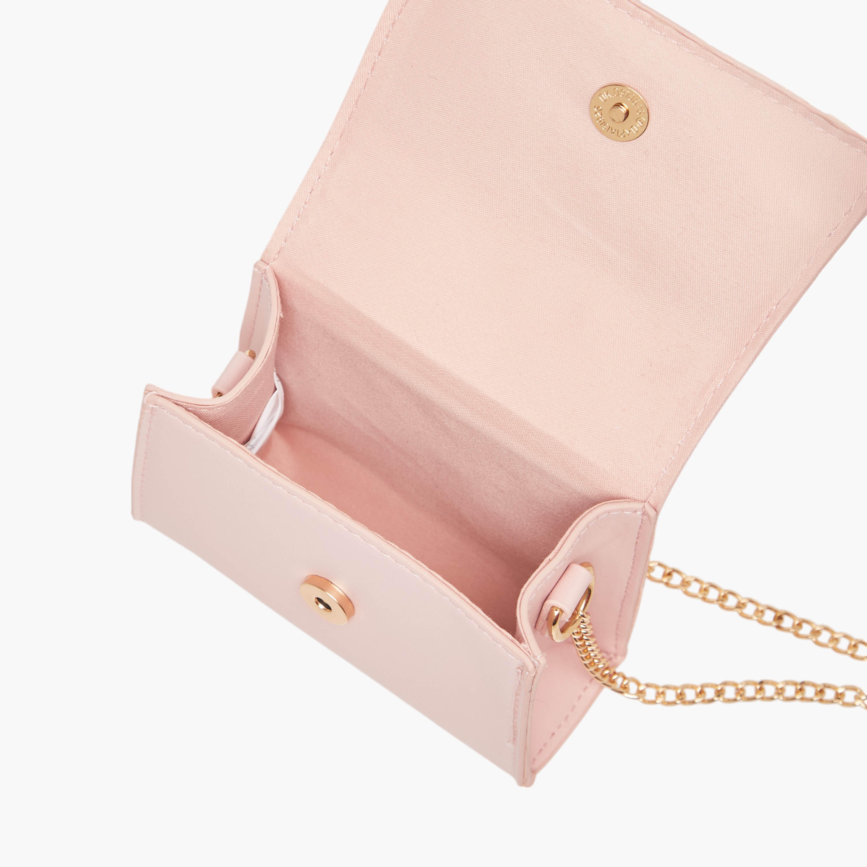 Flora Bella Bow Embellished Crossbody Bag with Chain Strap and Button Closure-girls-accessories-bags-image-6