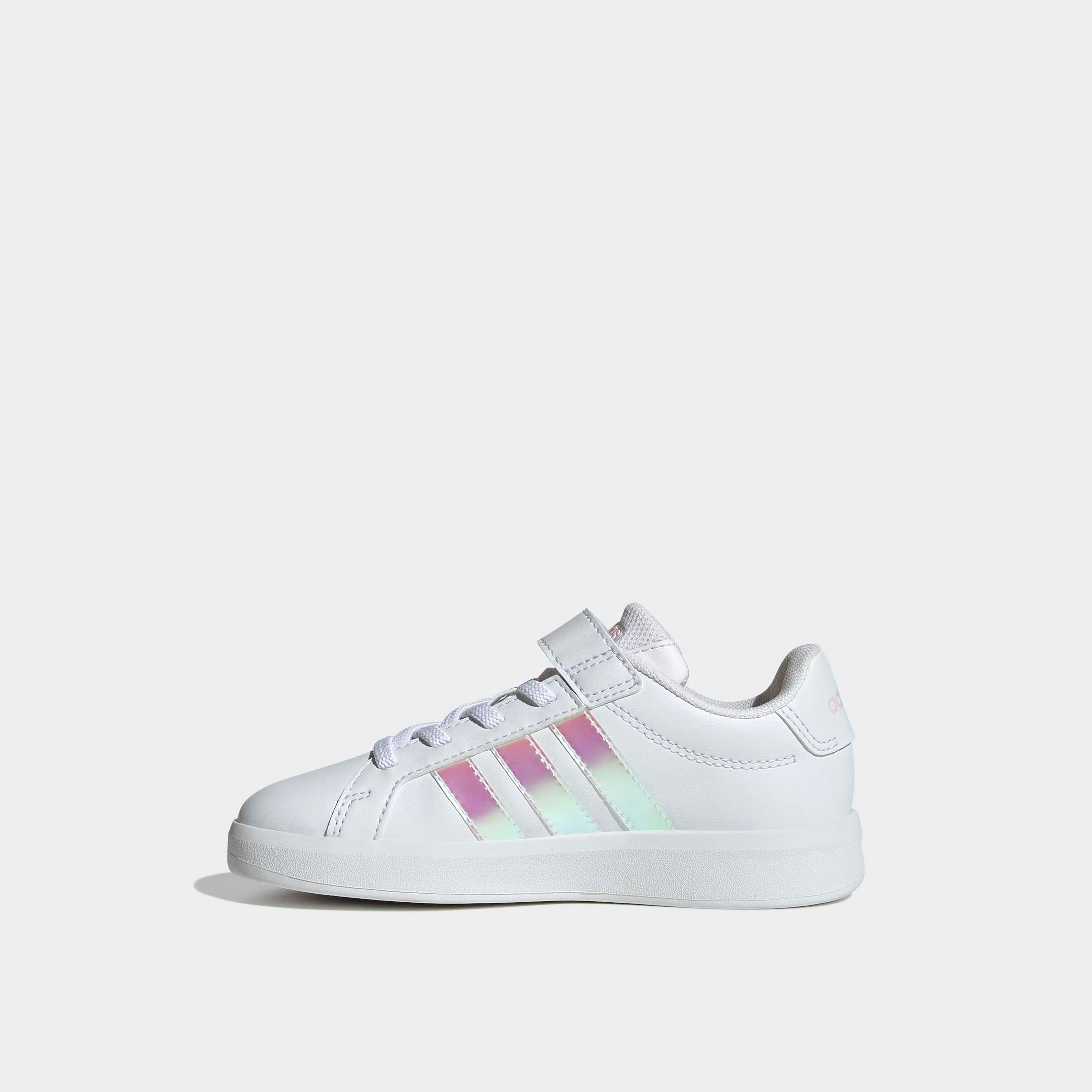 Adidas Girls Grand Court 3.0 EL Hook & Loop Sneakers-girls-shoes-sports-image-3