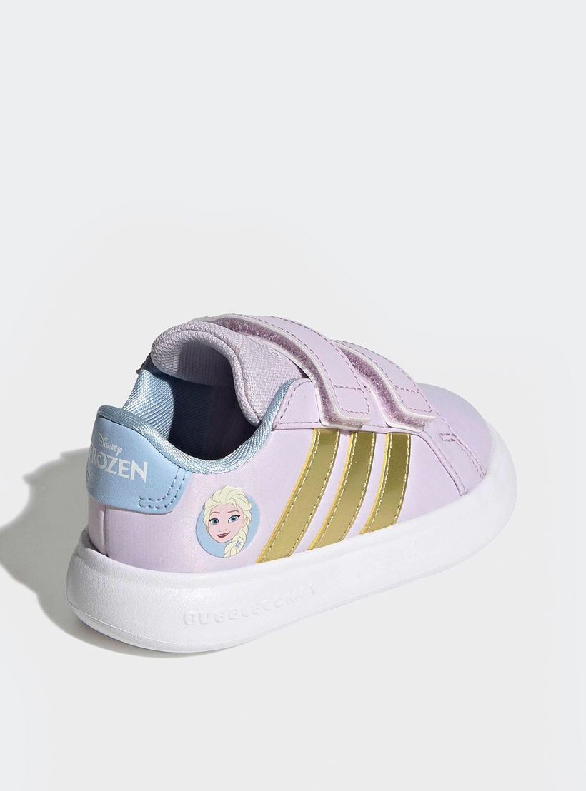 Adidas Grand Court Elsa Sneakers with Hook & Loop, Frozen-baby-girls-shoes-closedshoes-image-5