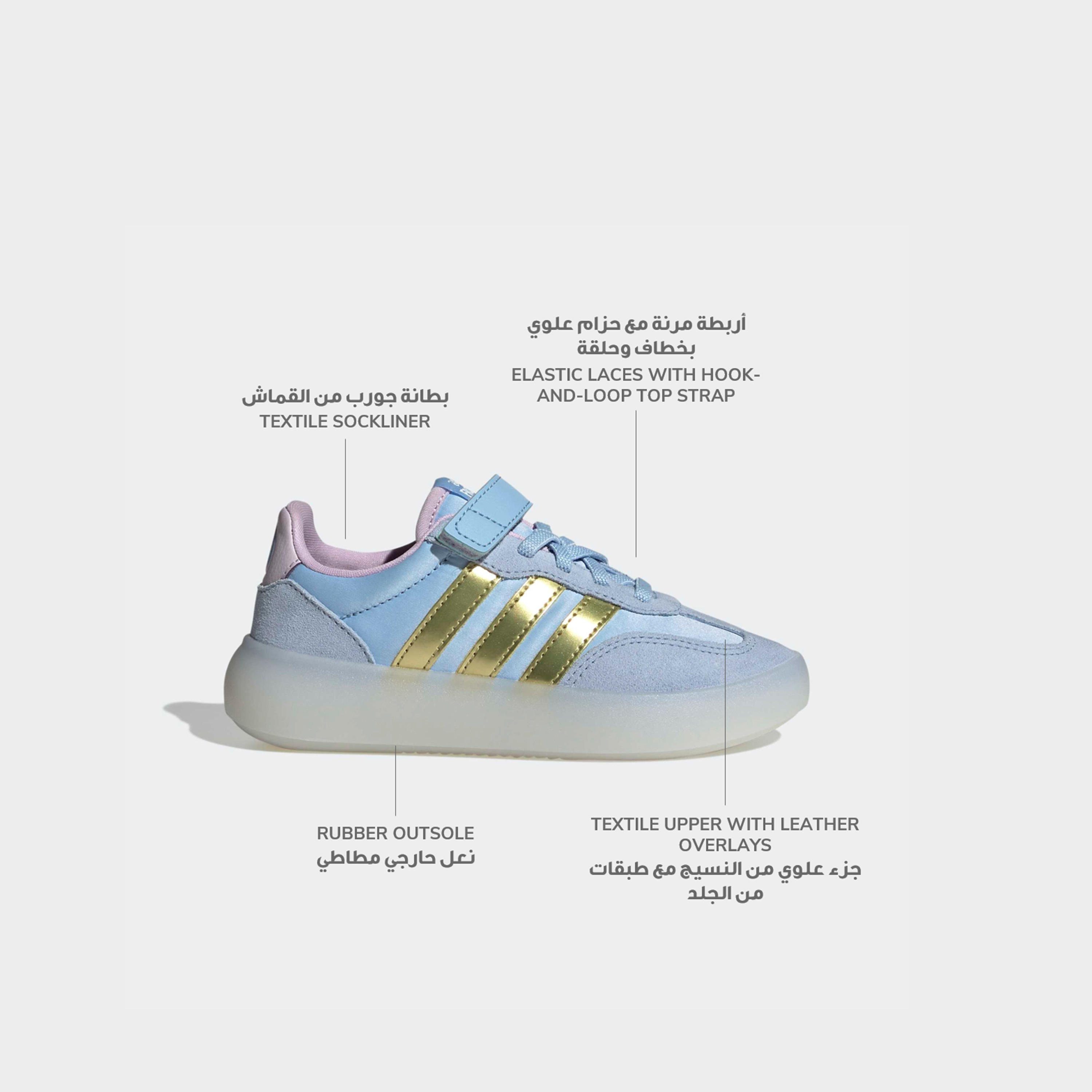 Adidas Girls Barreda Decode Anna EL Hook & Loop Sneakers-girls-shoes-sports-image-2