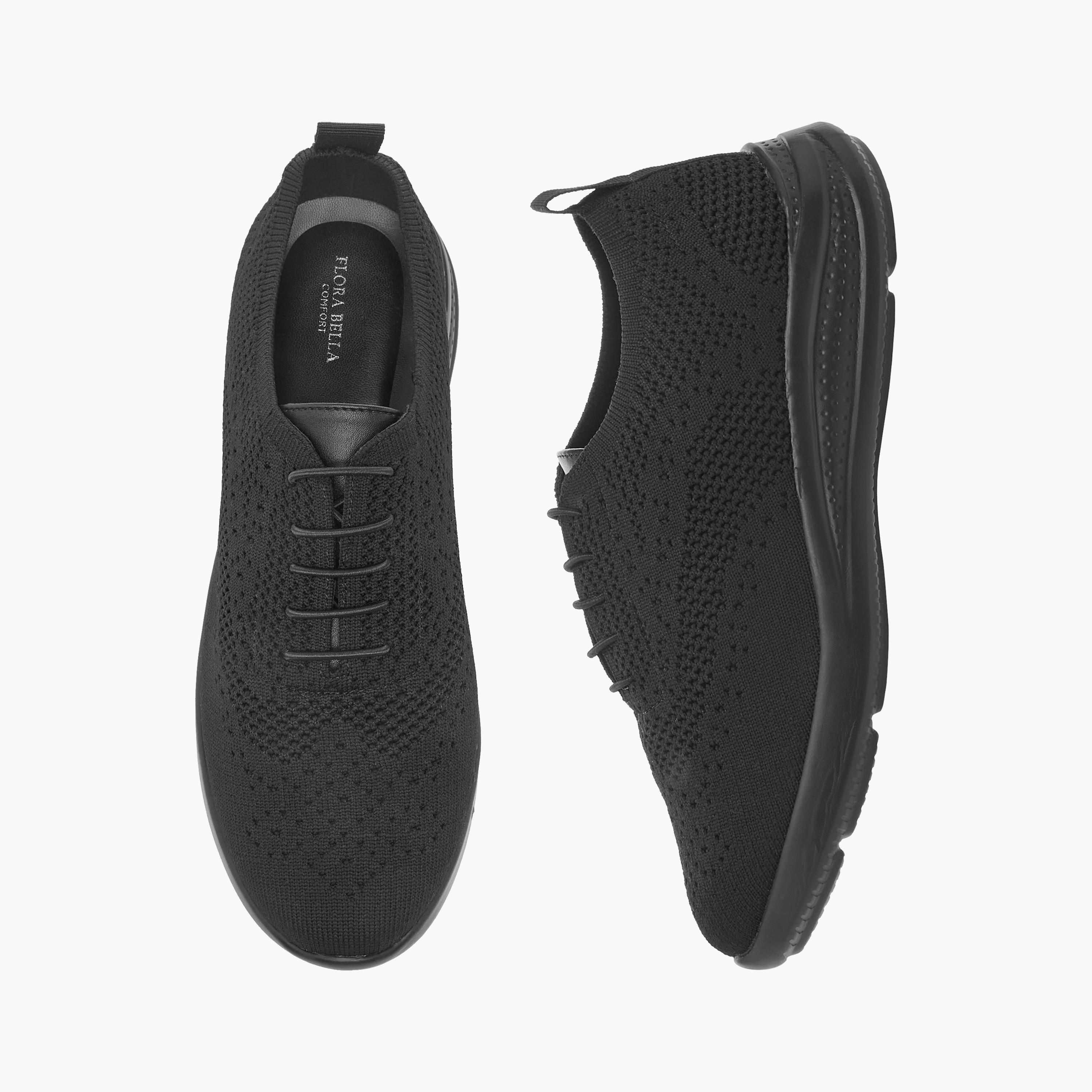 Flora Bella Textured Comfort Sneakers with Elasticated Laces-women-shoes-sneakers-image-1