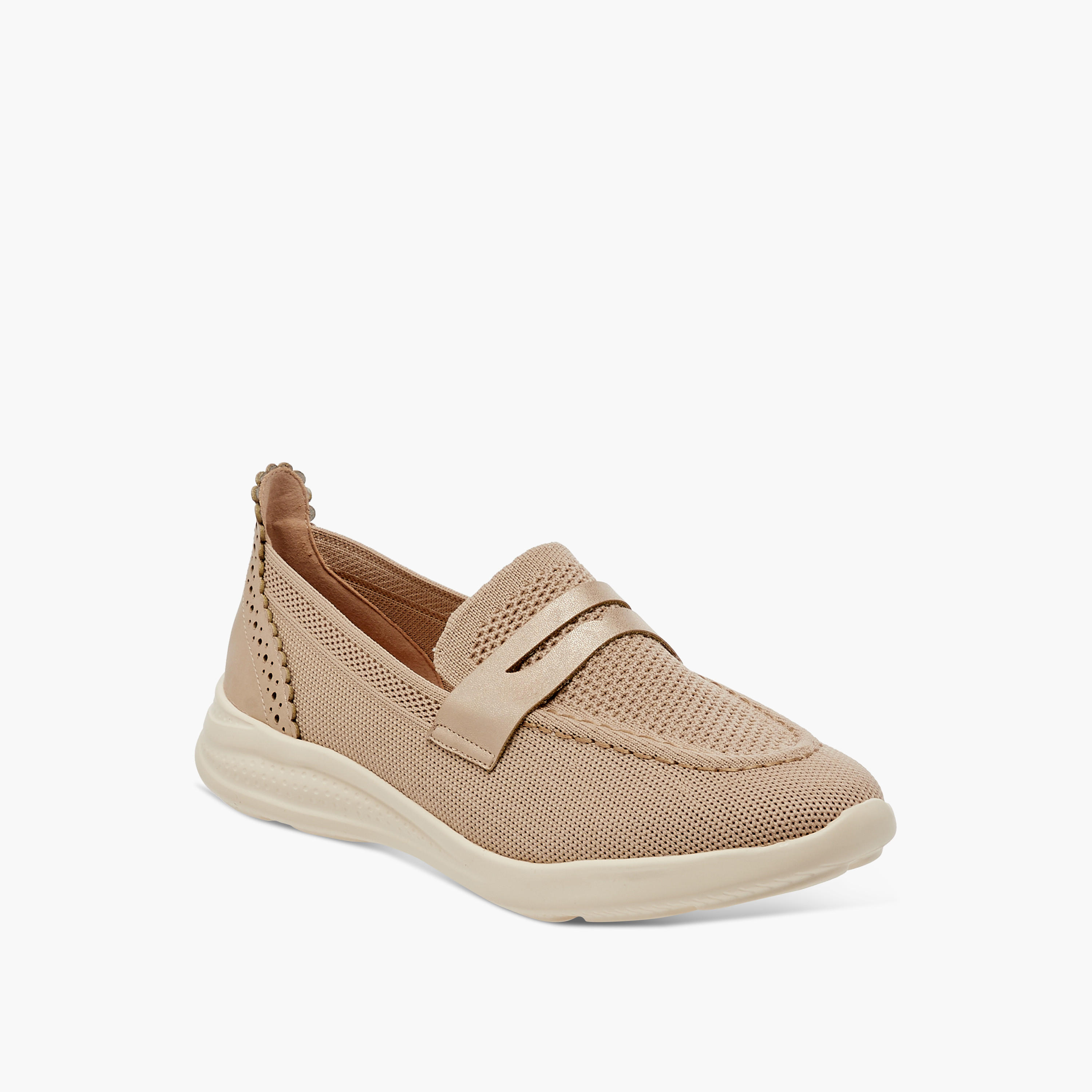 Flora Bella Textured Slip-On Comfort Loafers with Cutout Detail-women-shoes-loafersandmoccasins-image-2