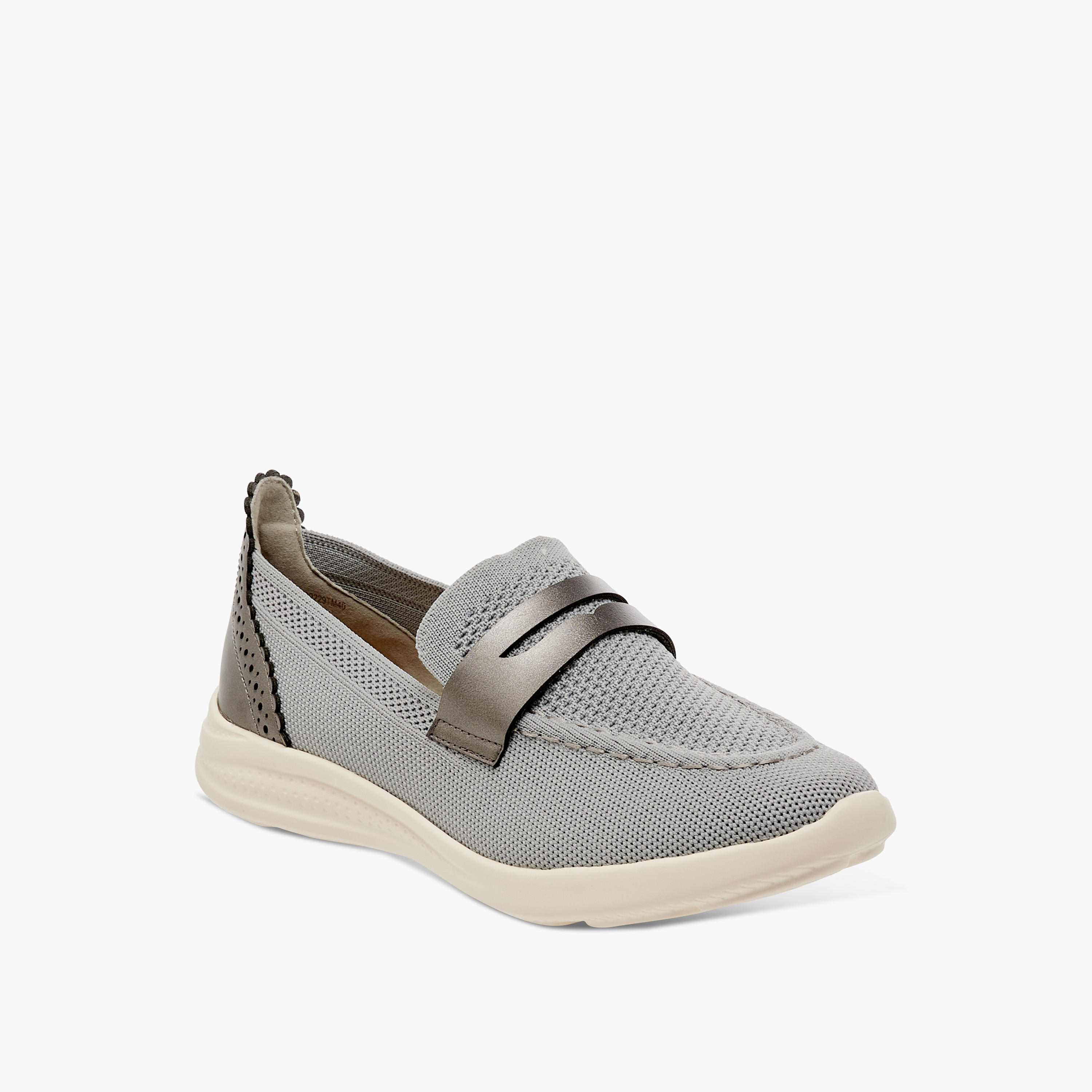 Flora Bella Textured Slip-On Comfort Loafers with Cutout Detail-women-shoes-loafersandmoccasins-image-2