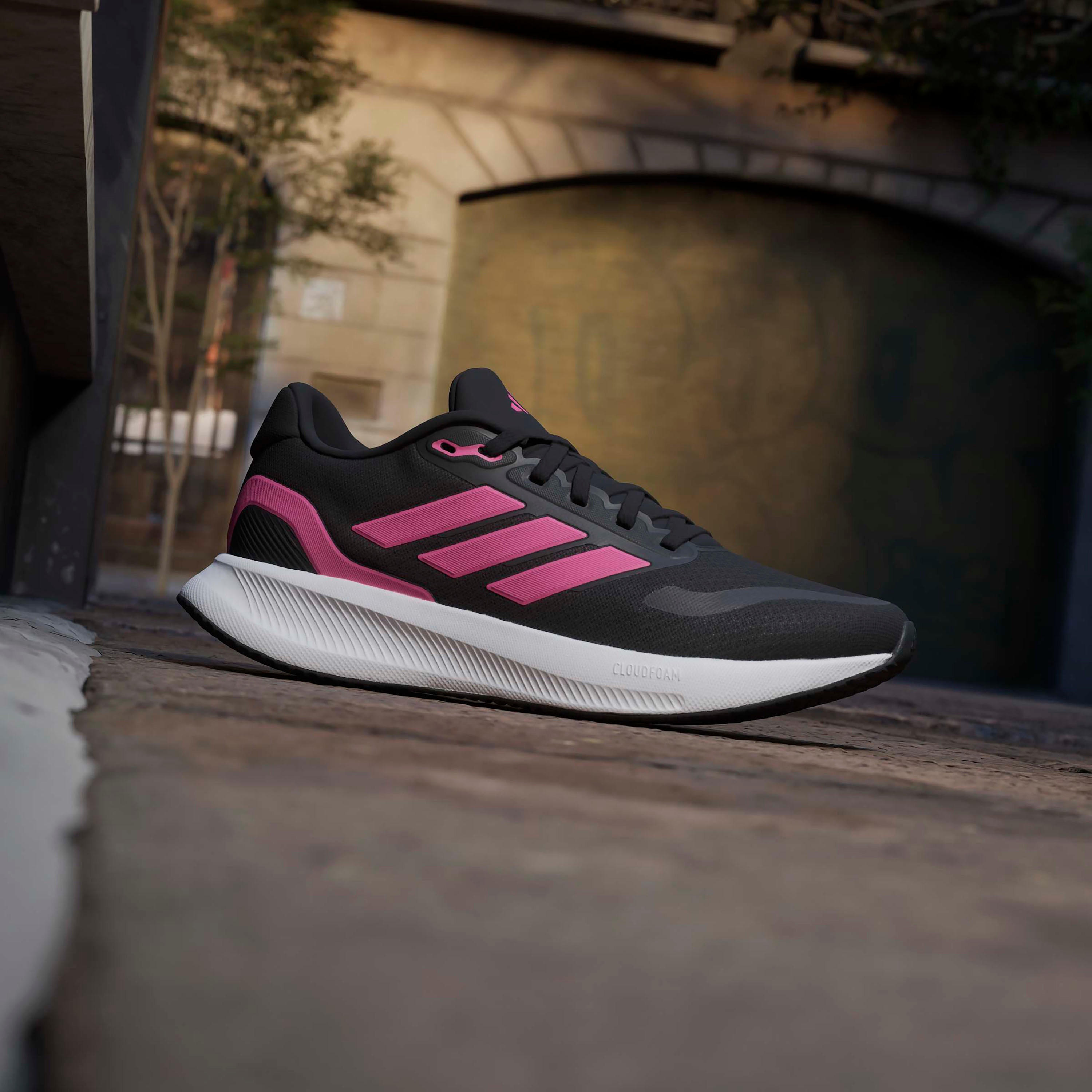 adidas Women RUNFALCON 5 W 3-Stripe Panelled Lace-Up Running Shoes-women-shoes-sports-image-2
