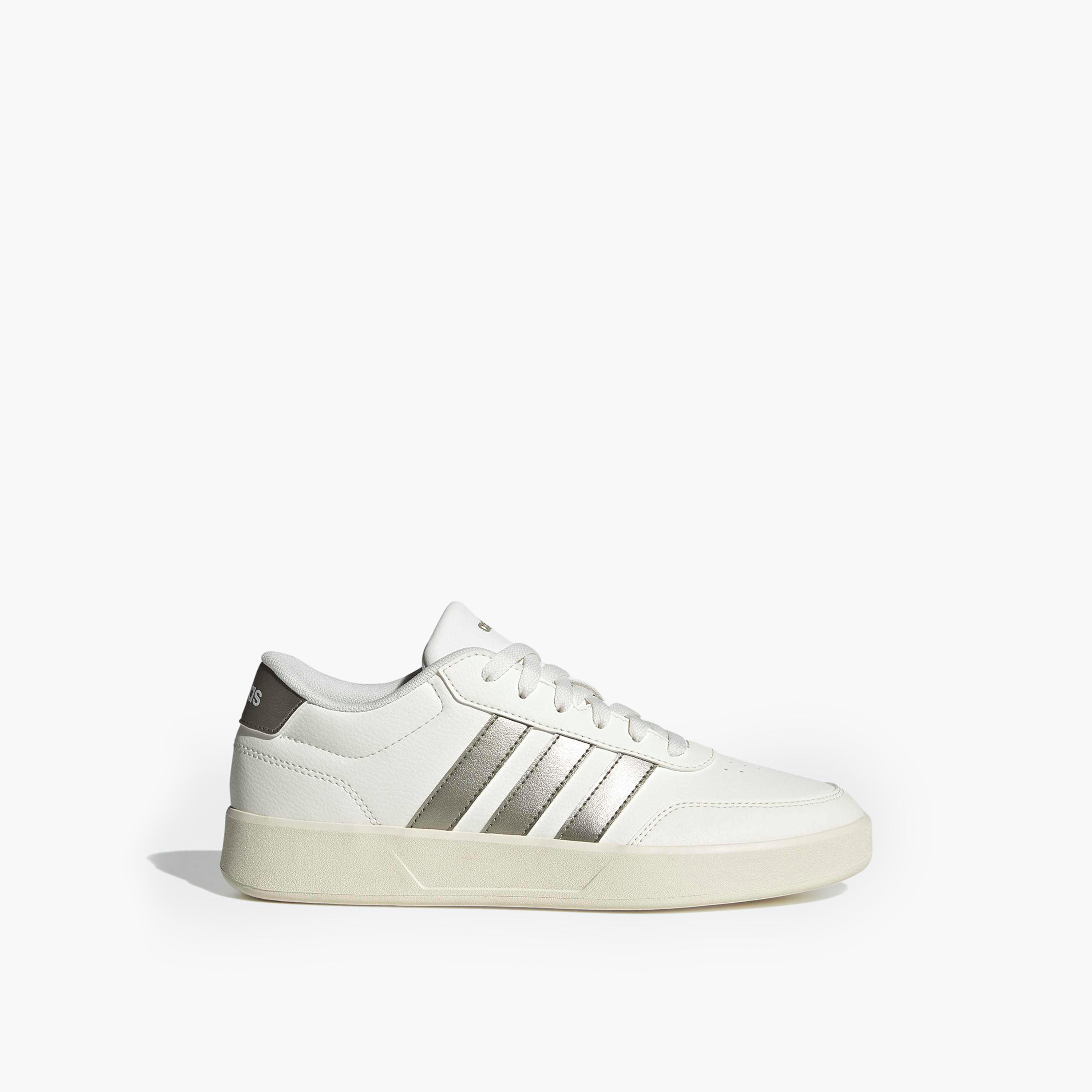 adidas Women BREAKNET 3.0 Perforated Lace-Up Sneakers-women-shoes-sneakers-image-2