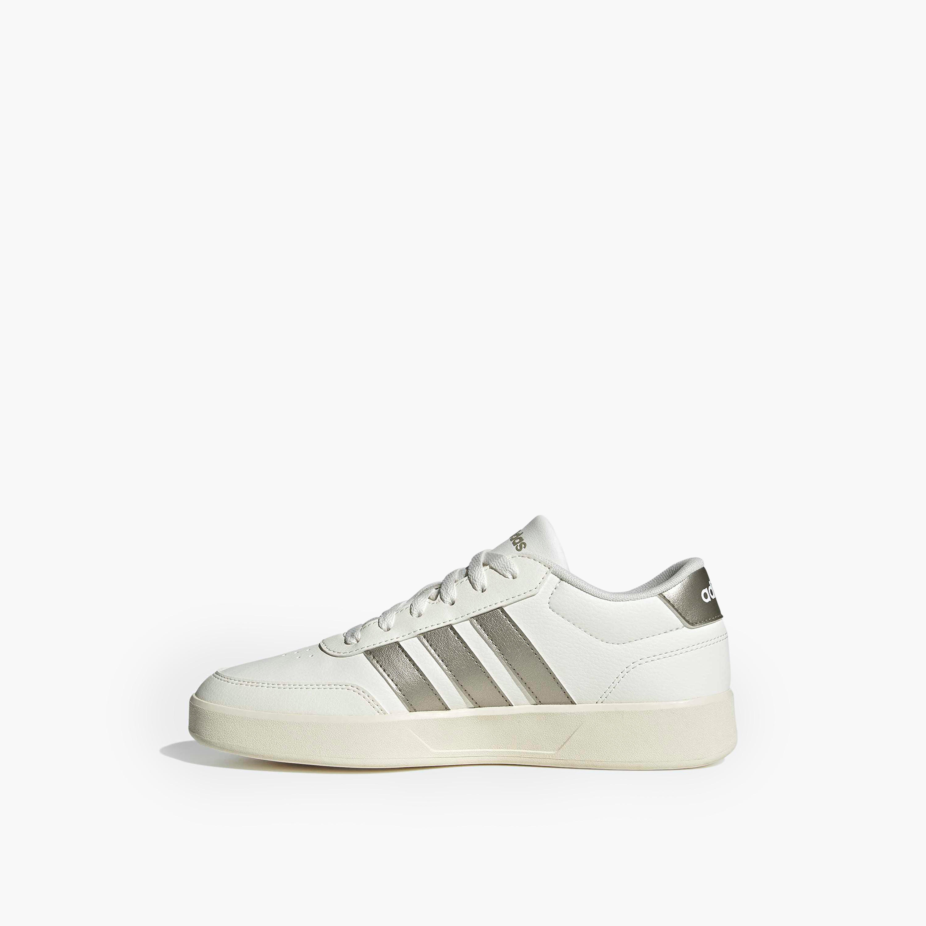 adidas Women BREAKNET 3.0 Perforated Lace-Up Sneakers-women-shoes-sneakers-image-3