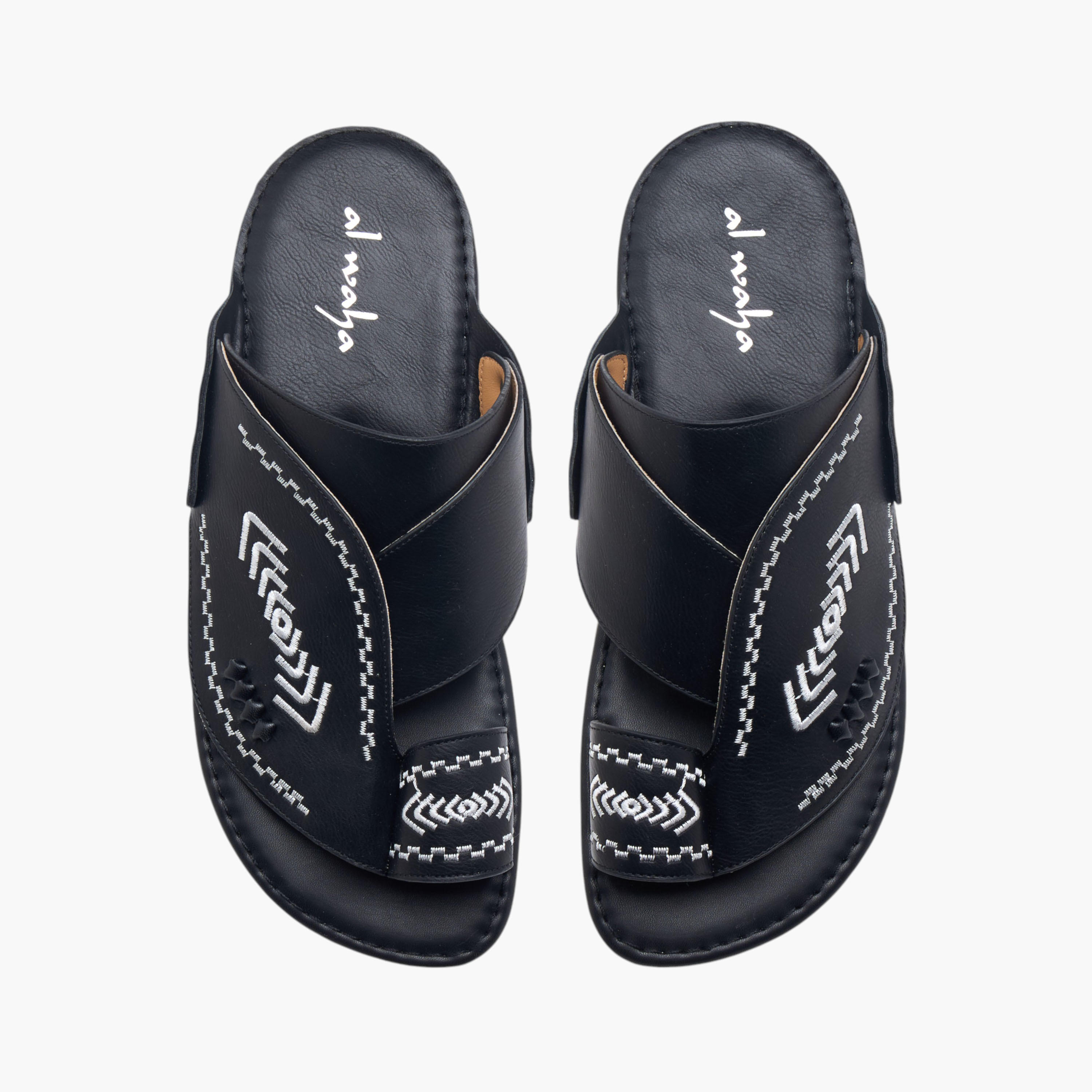 Al Waha Textured Slip-On Arabic Sandals-men-shoes-sandals-image-1