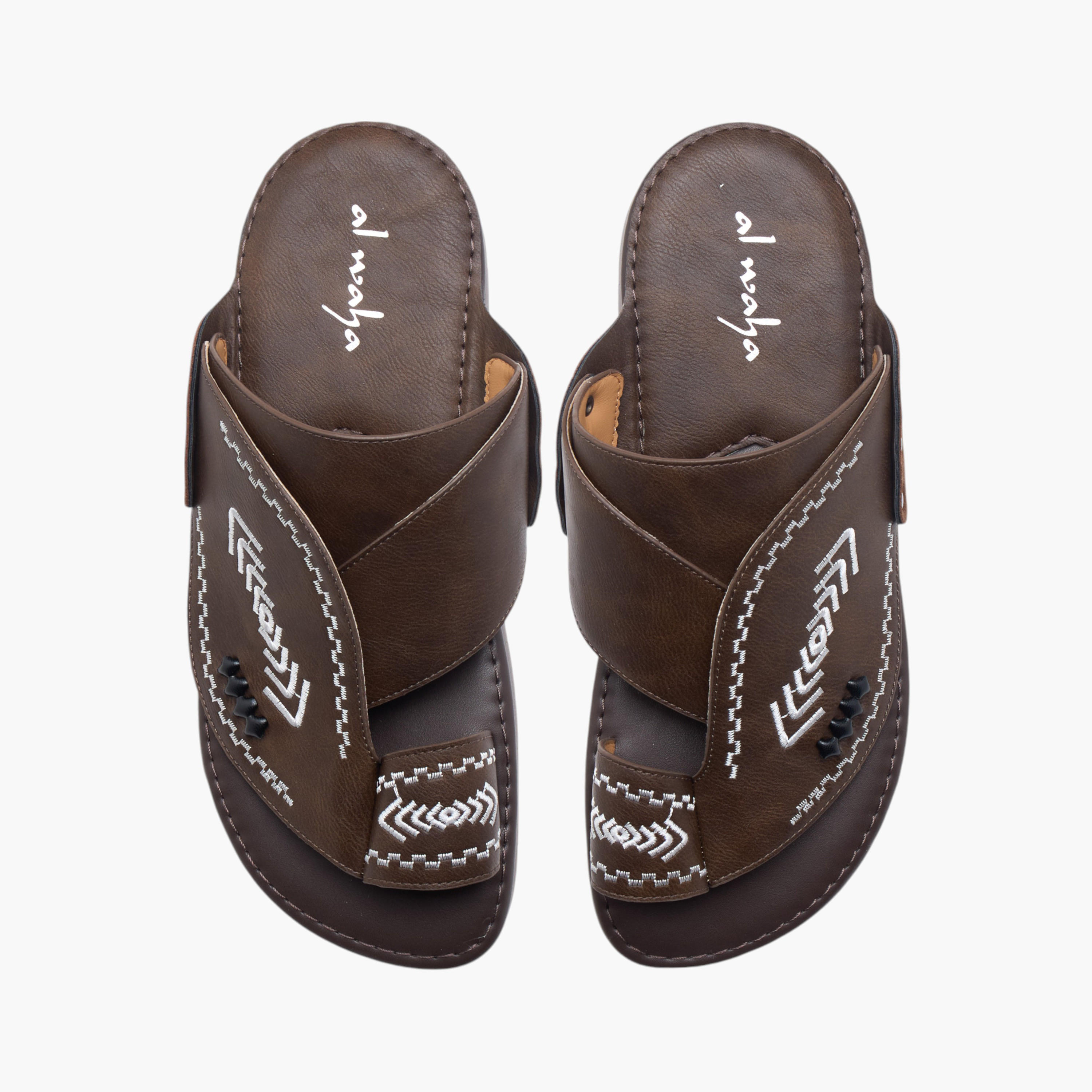 صندل عربي سهل الارتداء بارز الملمس من الواحة-men-shoes-sandals-image-1