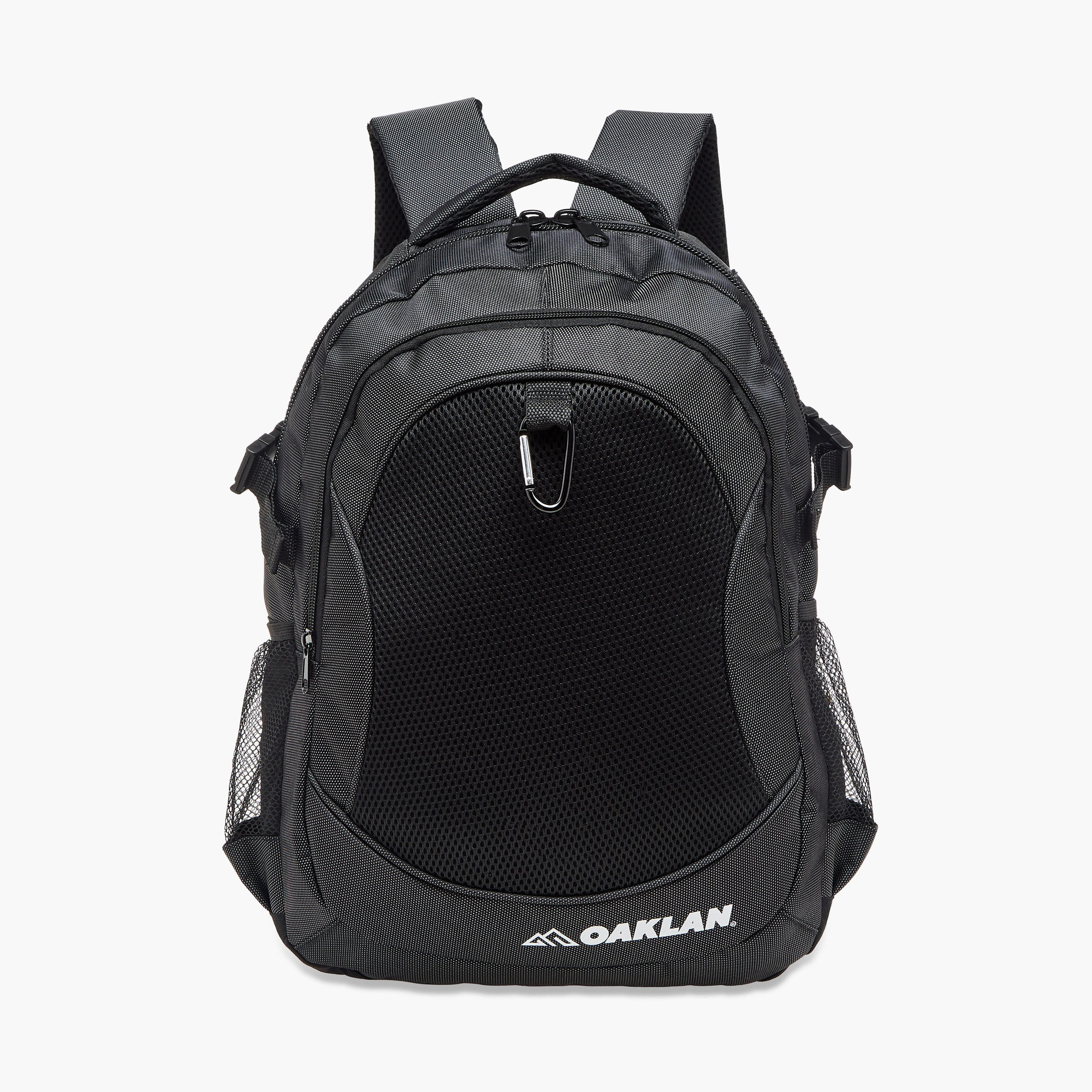 Oaklan by Shoexpress Logo Print School Backpack with Adjustable Straps and Zip Closure - 12x31x43 cm-school-bagsandbackpacks-backpacks-image-1