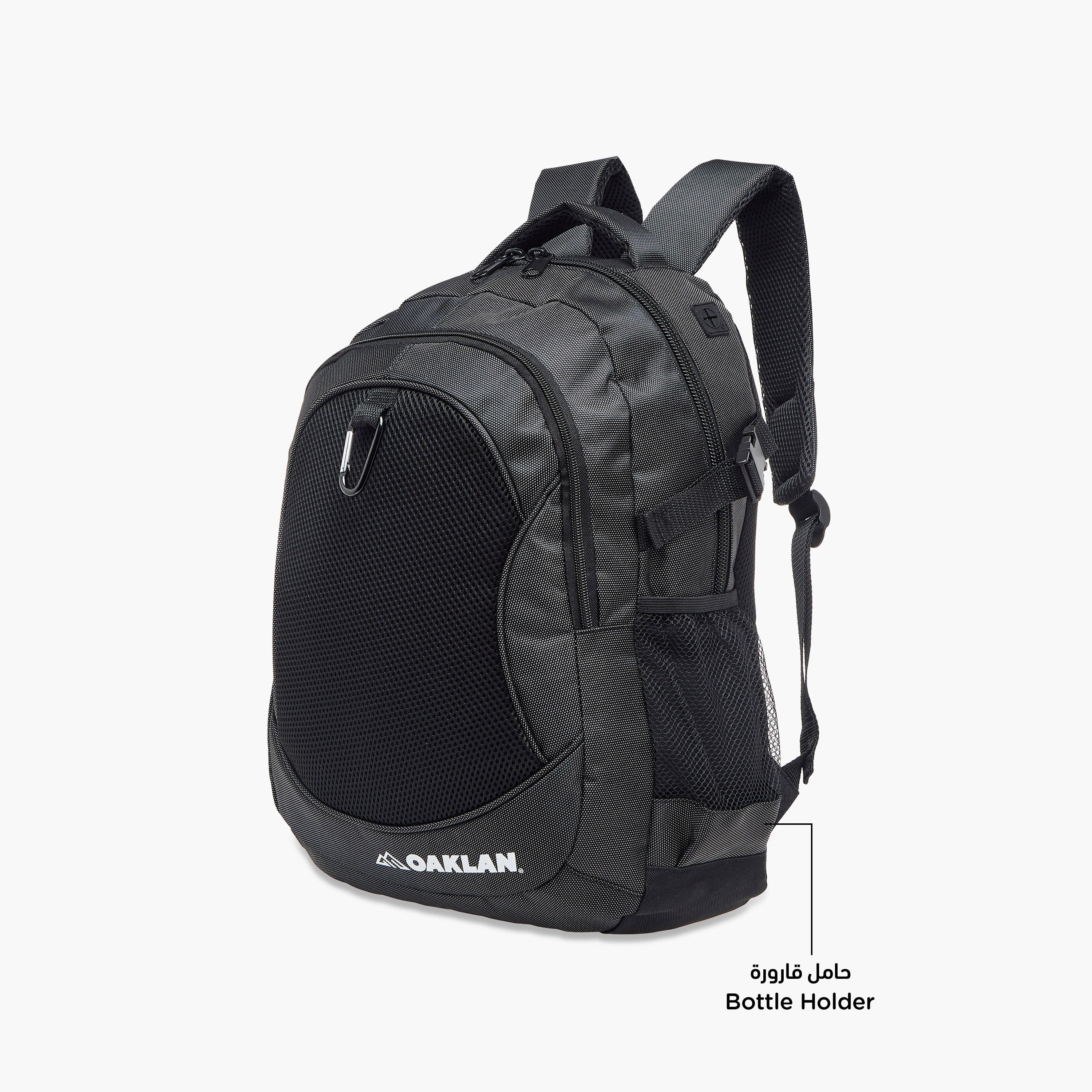 Oaklan by Shoexpress Logo Print School Backpack with Adjustable Straps and Zip Closure - 12x31x43 cm-school-bagsandbackpacks-backpacks-image-4