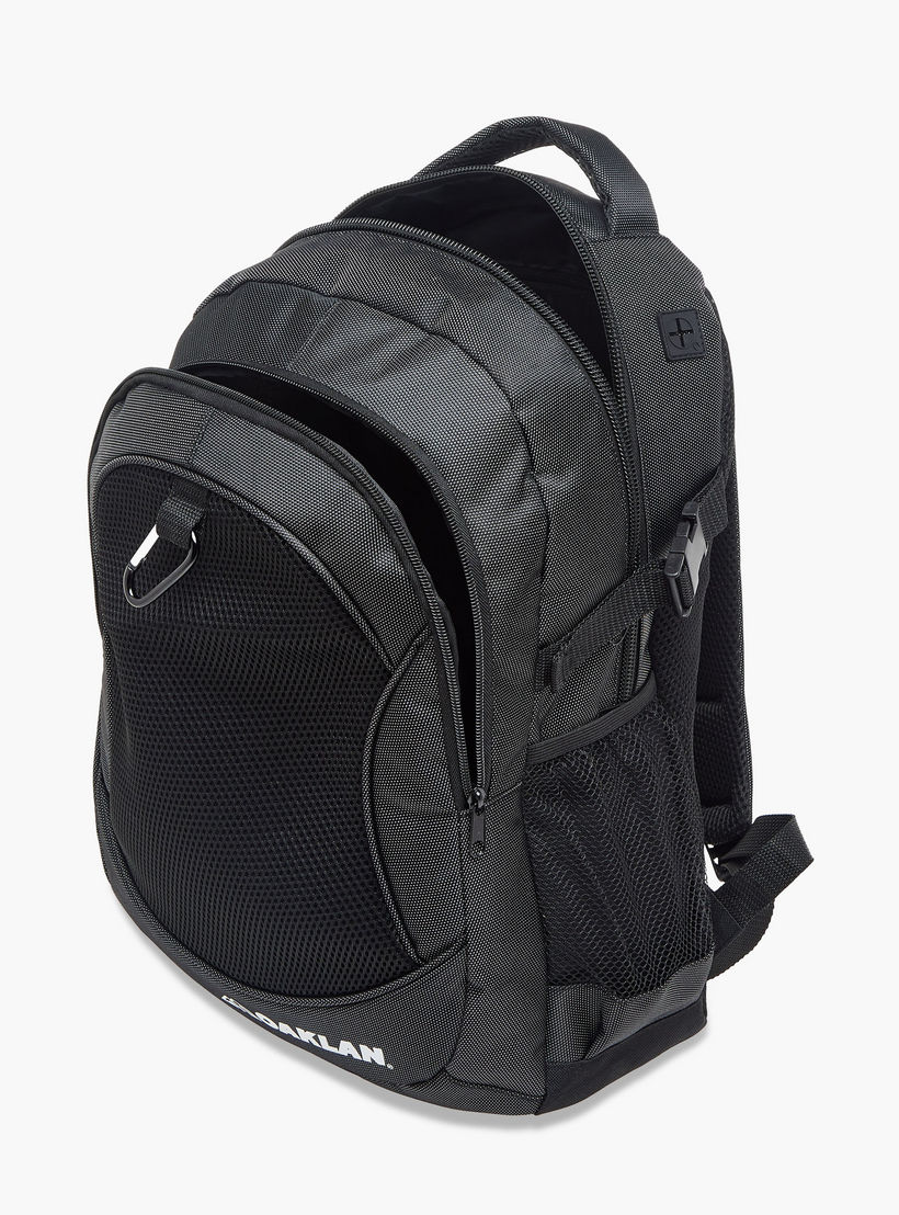 Oaklan by Shoexpress Logo Print School Backpack with Adjustable Straps and Zip Closure - 12x31x43 cm-school-bagsandbackpacks-backpacks-image-8