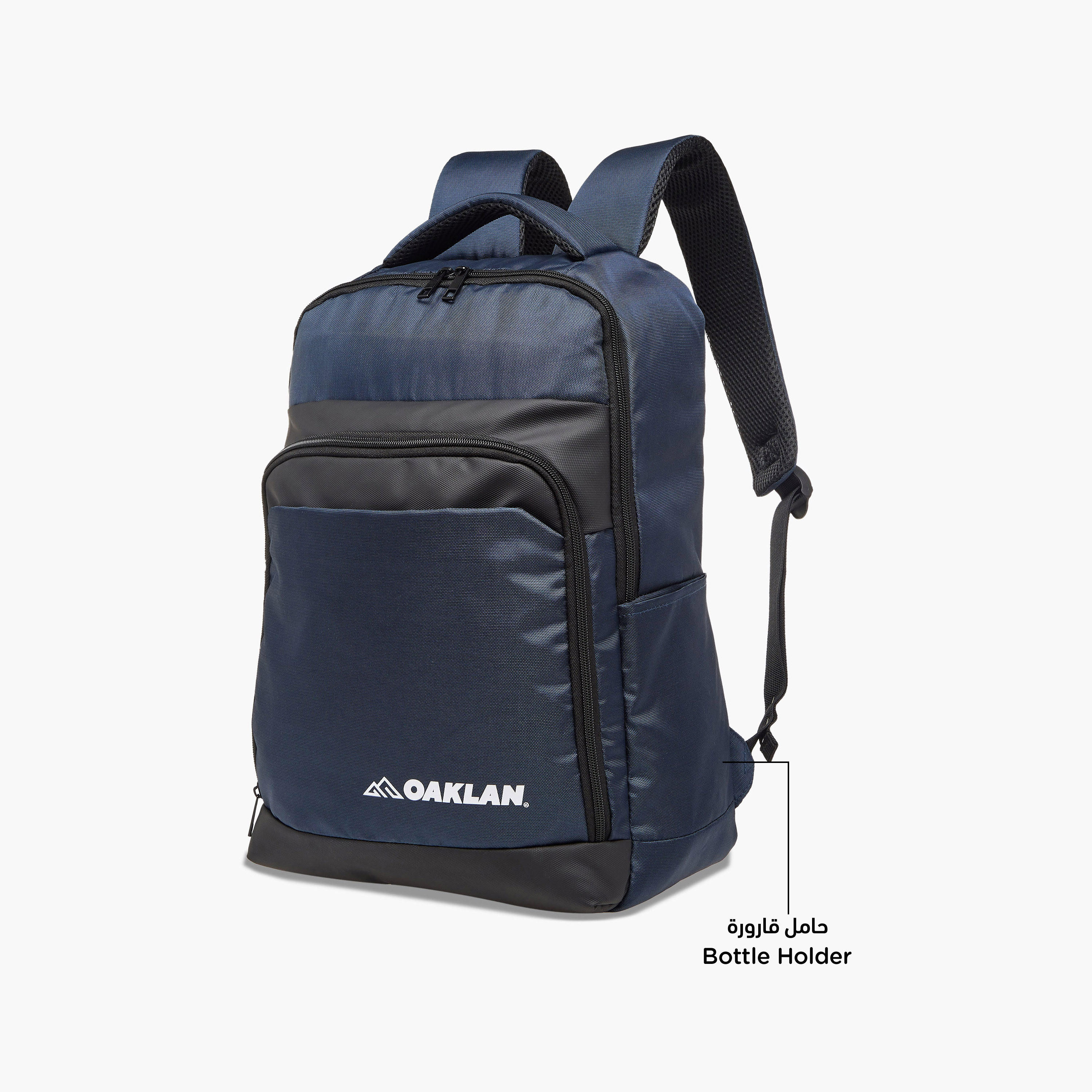 Oaklan by Shoexpress Logo Print School Backpack with Adjustable Straps and Zip Closure - 14x30x43 cm-school-bagsandbackpacks-backpacks-image-4