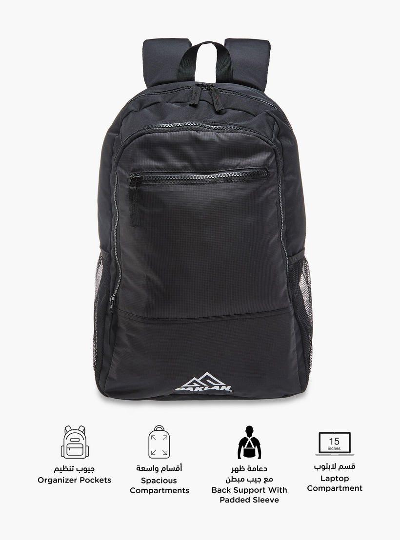 Oaklan by Shoexpress Logo Print School Backpack with Adjustable Straps - 15x29x45 cm-school-bagsandbackpacks-backpacks-image-2