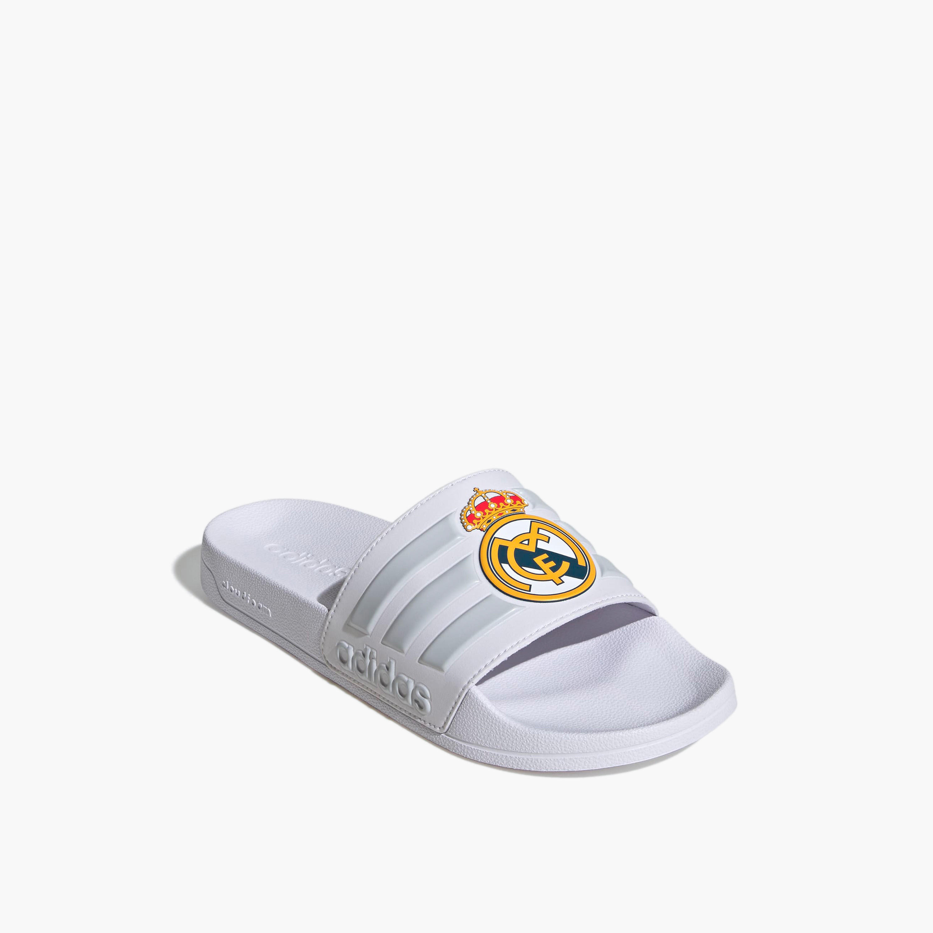 Adidas Men Adilette Shower Real Madrid Logo Print Slides-sports-men-shoes-image-1