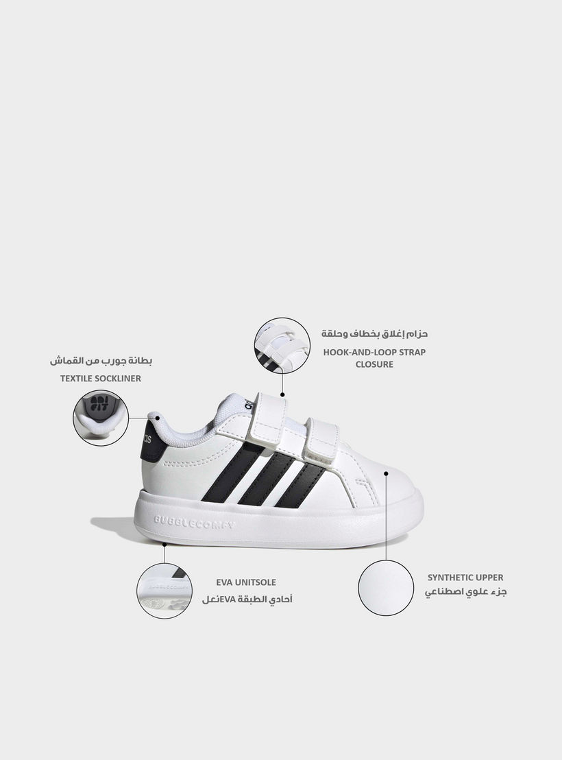 Adidas Boys Grand Court 3.0 Hook & Loop Ankle Sneakers-baby-boys-shoes-closedshoes-image-2