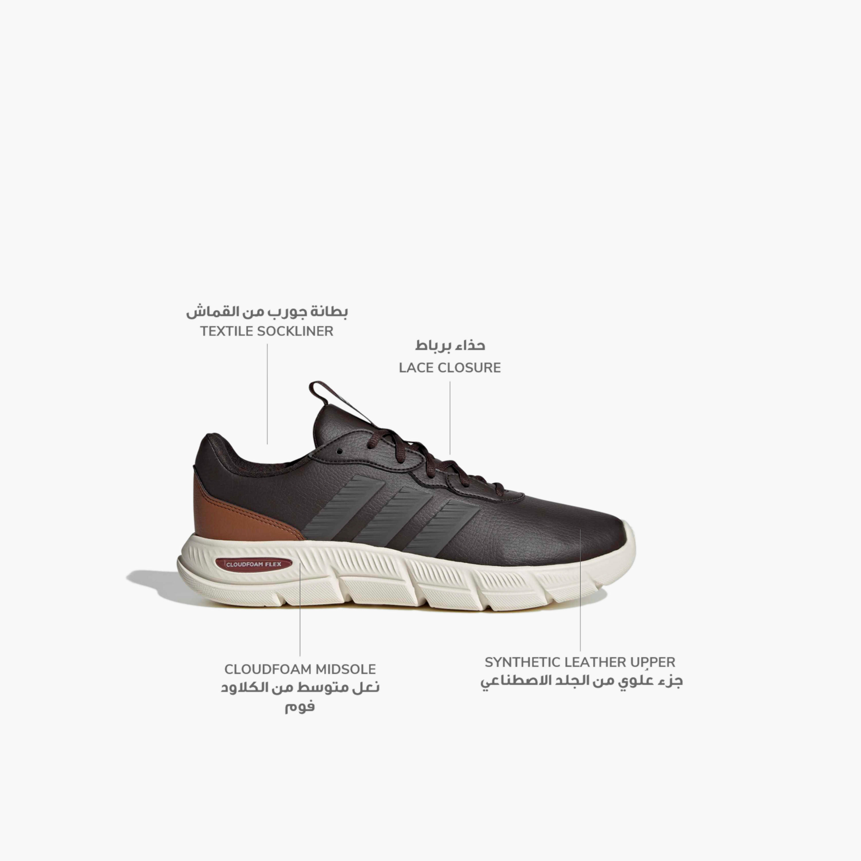 Adidas Men Cloudfoam Flex Lace-Up Sneakers-sports-men-shoes-image-2