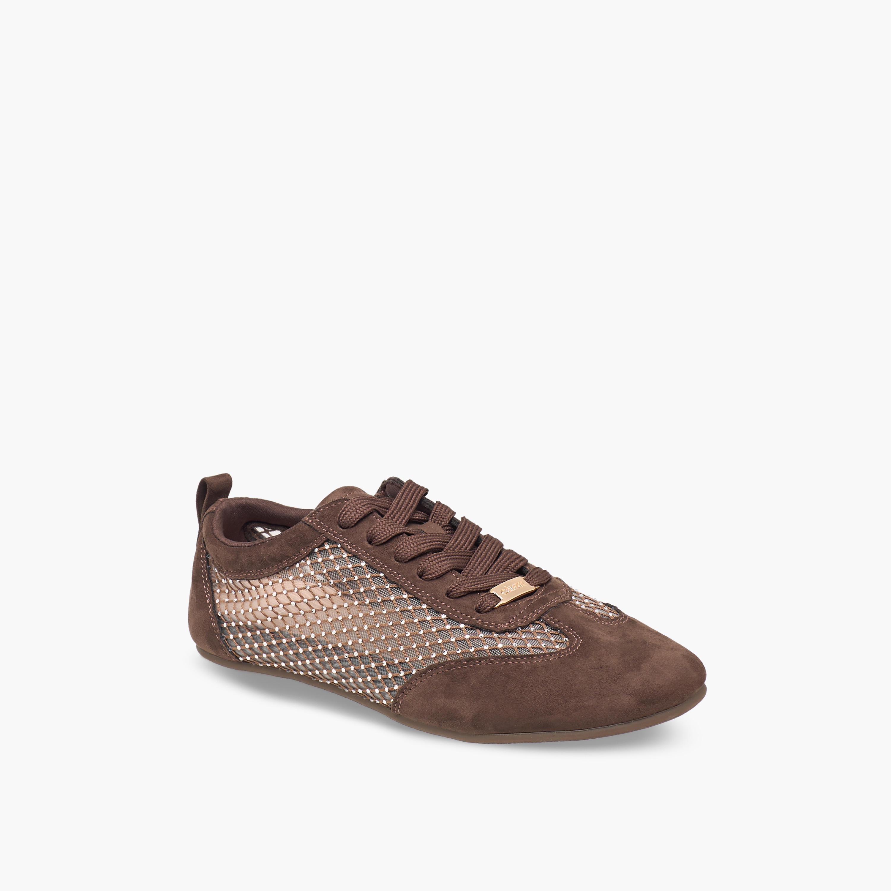 Celeste Women Mesh Detail Lace-Up Sneakers-women-shoes-sneakers-image-2