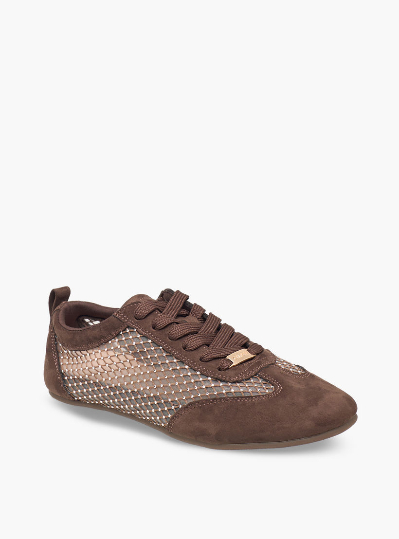 Celeste Women Mesh Detail Lace-Up Sneakers-women-shoes-sneakers-image-2