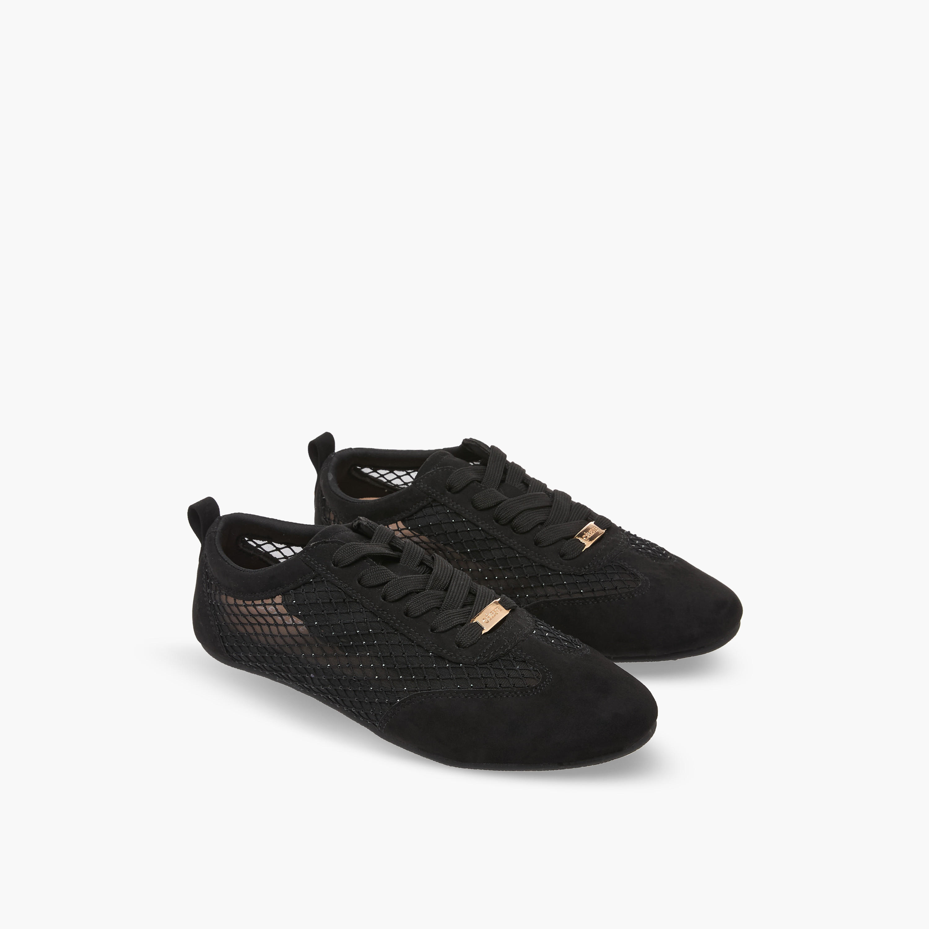Celeste Women Mesh Detail Lace-Up Sneakers-women-shoes-sneakers-image-1