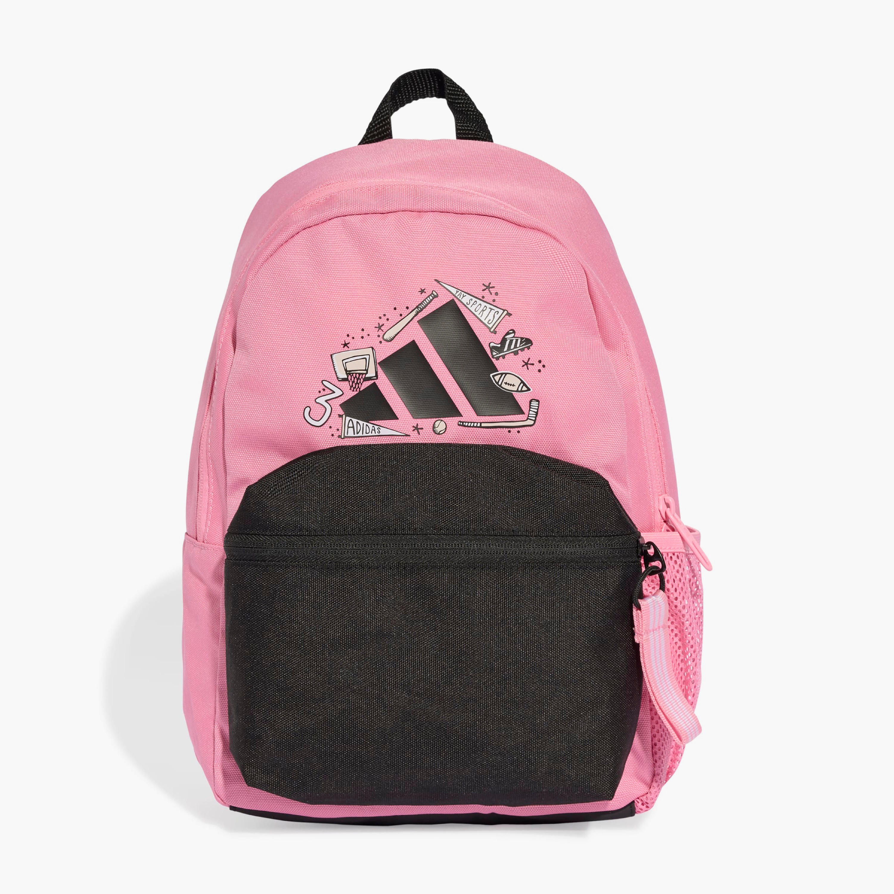 adidas Doodle Print School Backpack with Adjustable Shoulder Straps and Zip Closure-school-bagsandbackpacks-backpacks-image-1