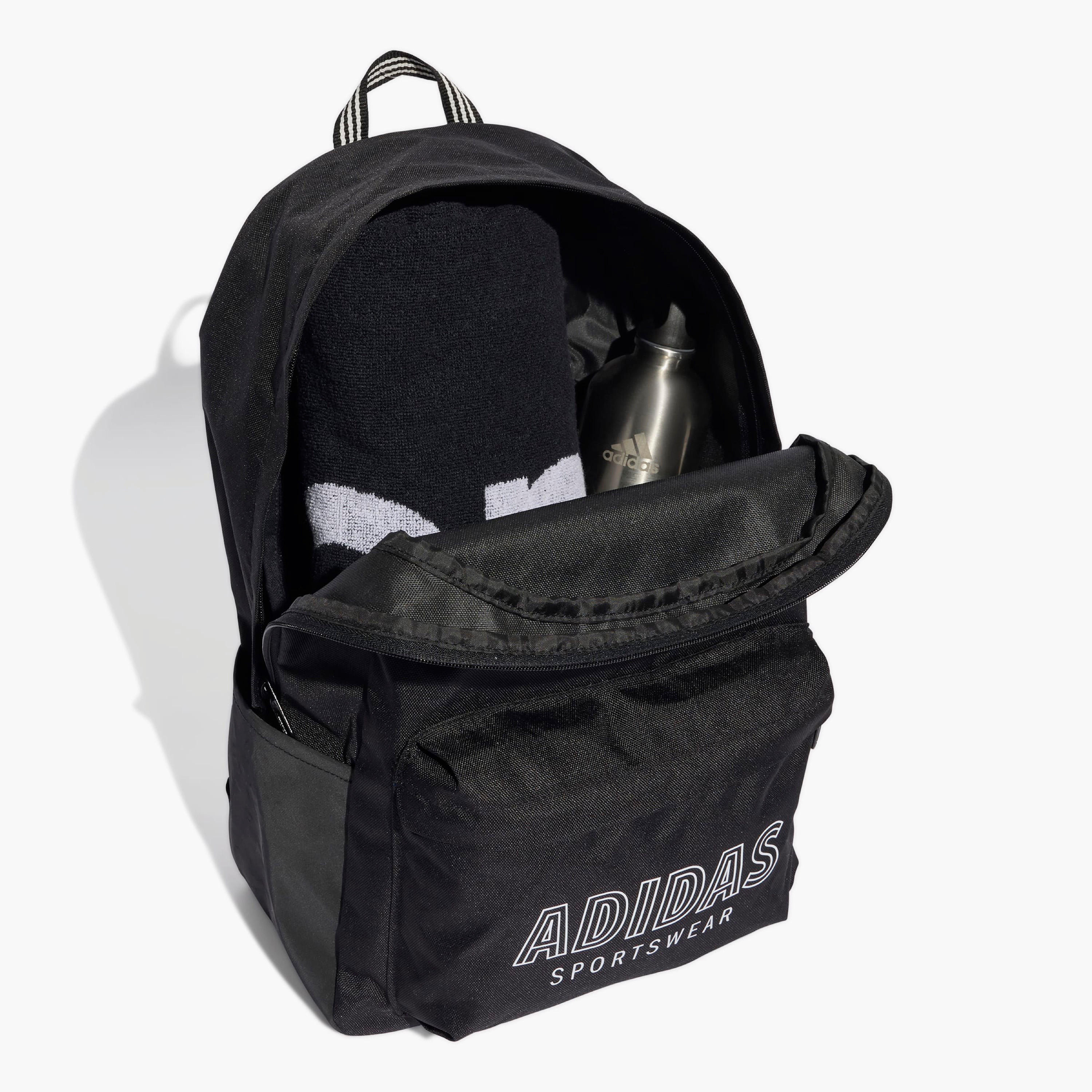 adidas Logo Print School Backpack with Adjustable Shoulder Straps-school-bagsandbackpacks-backpacks-image-3