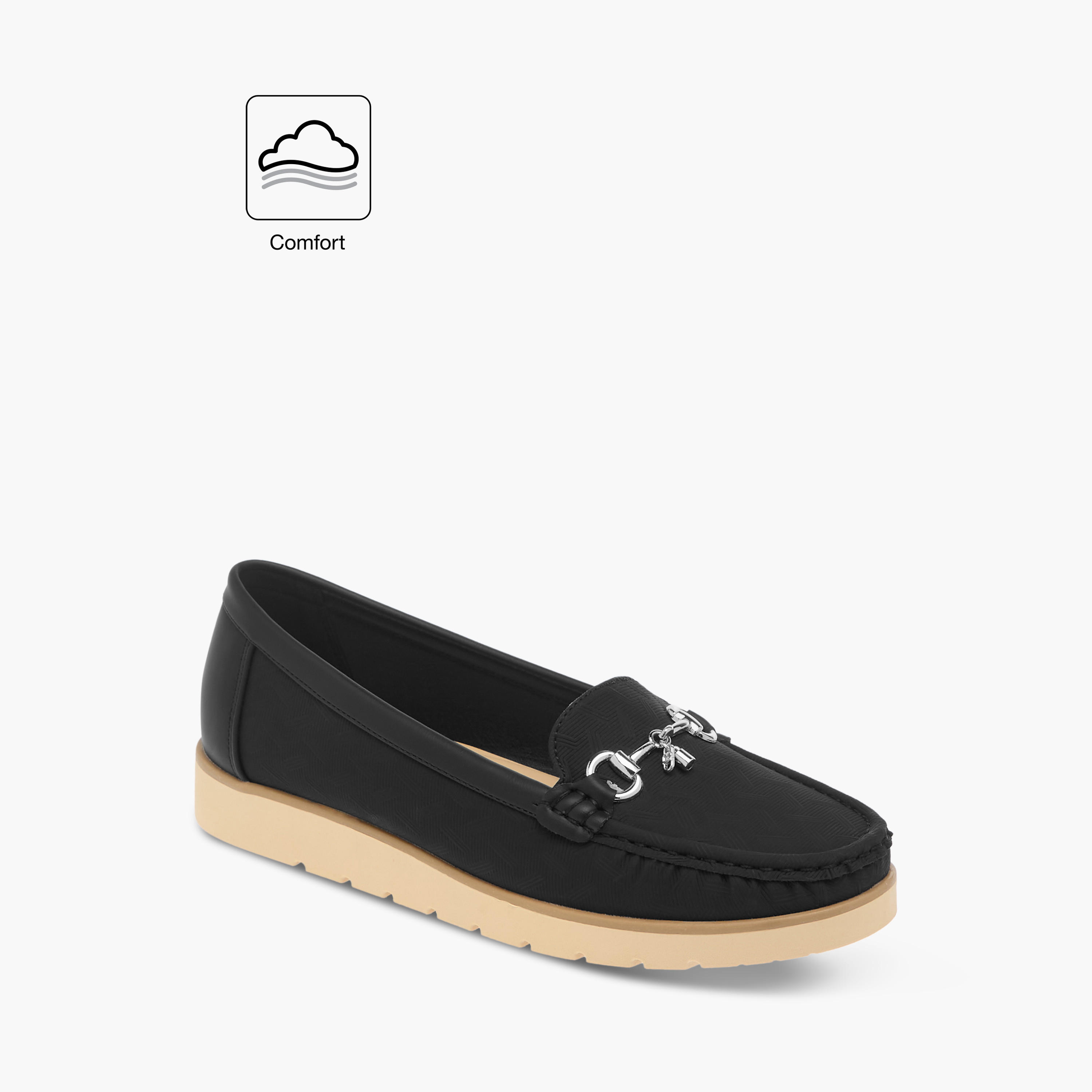 Flora Bella Textured Slip-On Comfort Loafers with Metal Accent-women-shoes-flats-loafers-image-2