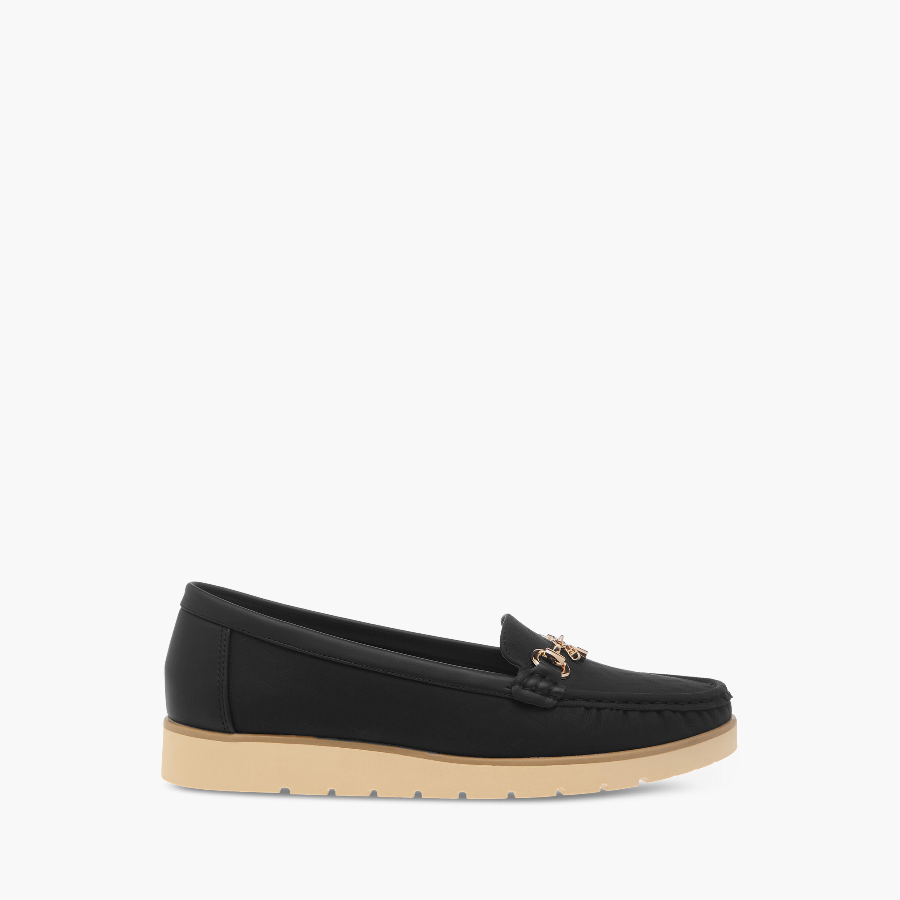 Flora Bella Textured Slip-On Comfort Loafers with Metal Accent-women-shoes-flats-loafers-image-3
